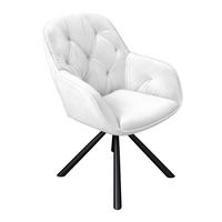 Naslanjač Silvi, Bež, Žamet, Vrtljiv - črna/bež, Konvencionalno, kovina/tekstil (62/85/62cm)