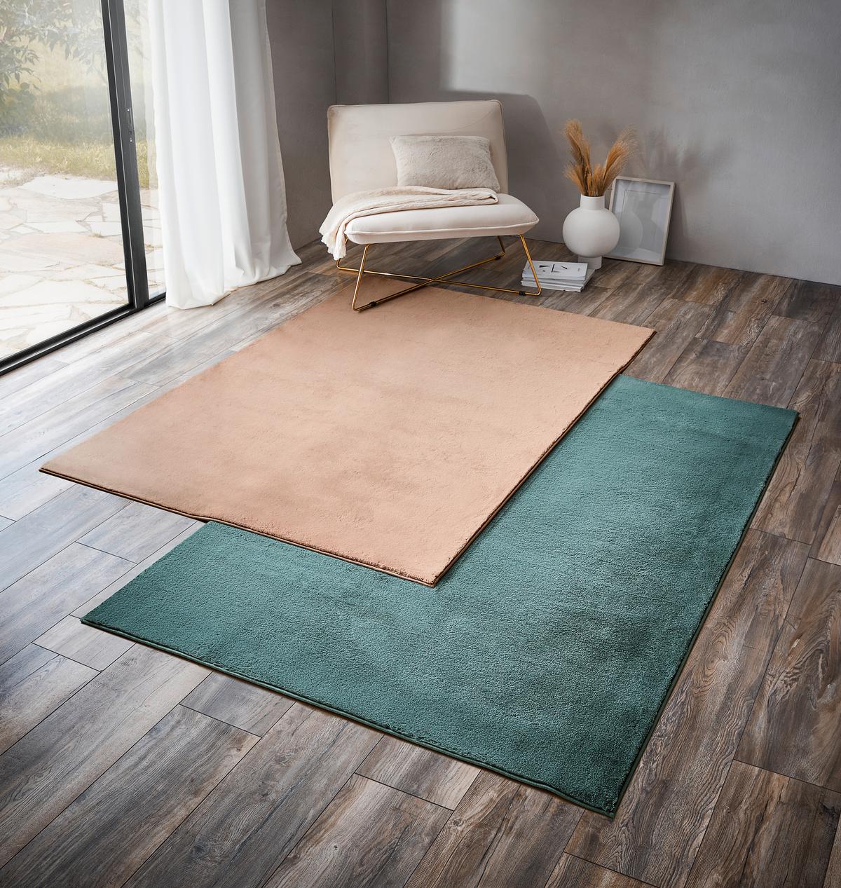 DYWAN Z WYSOKIM RUNEM LAGOS - zielony, Design, tkanina (160/230cm) - Novel