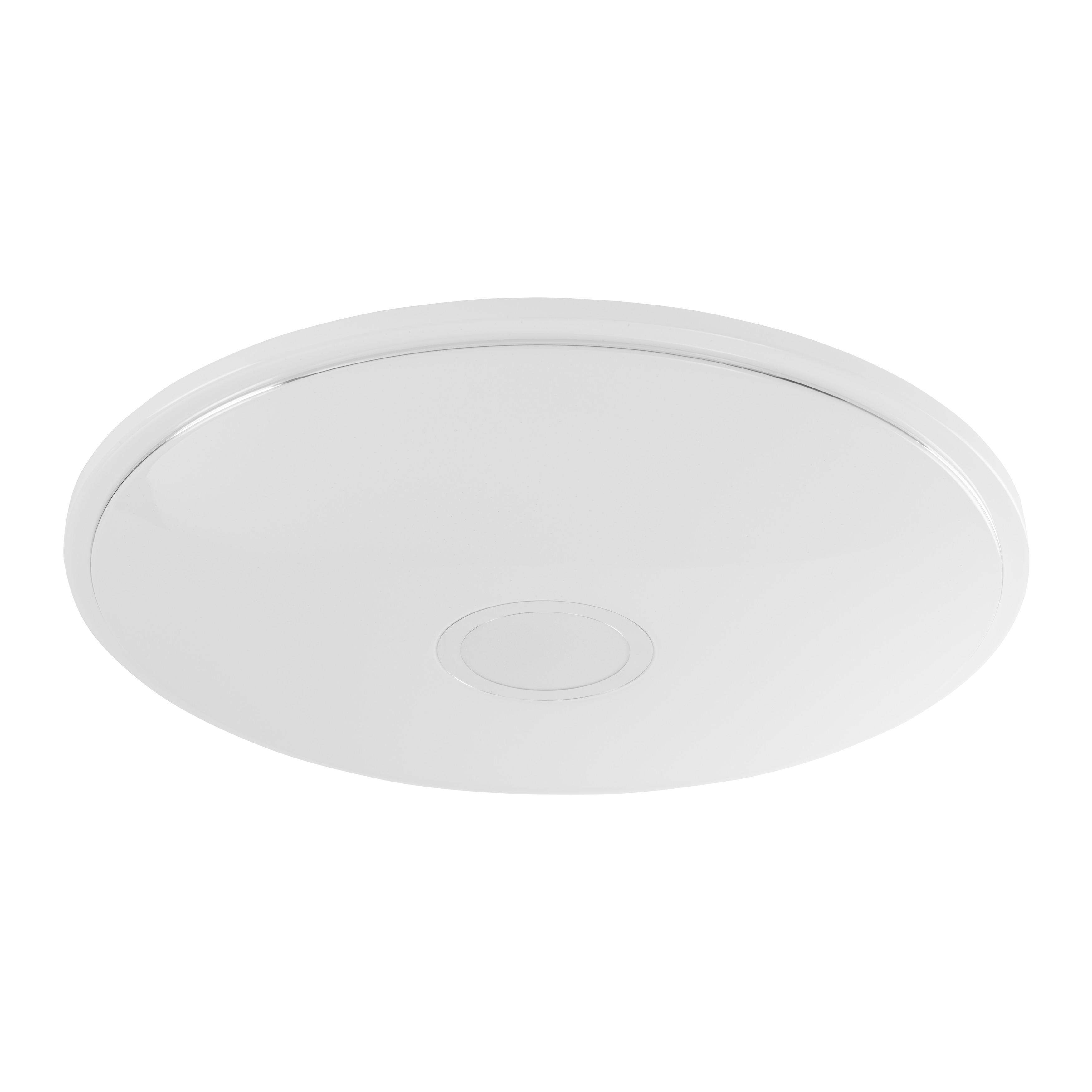 LEDPLAFONDLAMP ROSS -AKT- - Wit/Chroomkleuren, Romantik / Landhaus, Kunststof/Metaal (70/8cm) - Mömax