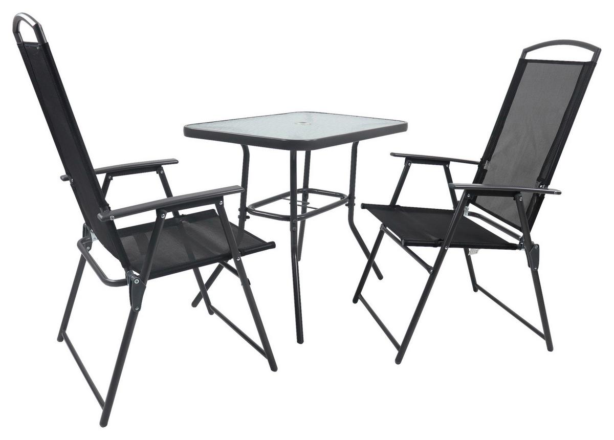 Vrtni Set Gardenson, Antracit, 3-Delno - antracit, Basics, kovina/steklo - Gardenson