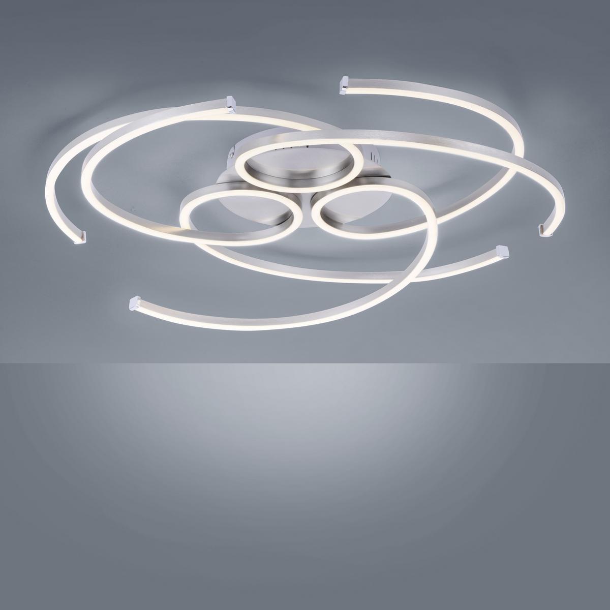 LAMPA SUFITOWA 8165-55 DANILO - kolor srebrny, Design, metal (70/63/10cm) - Paul Neuhaus