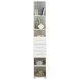 Mehrzweckschrank Mrk - Alufarben/Weiß, Holzwerkstoff/Kunststoff (30/185/40cm) - Mömax modern living