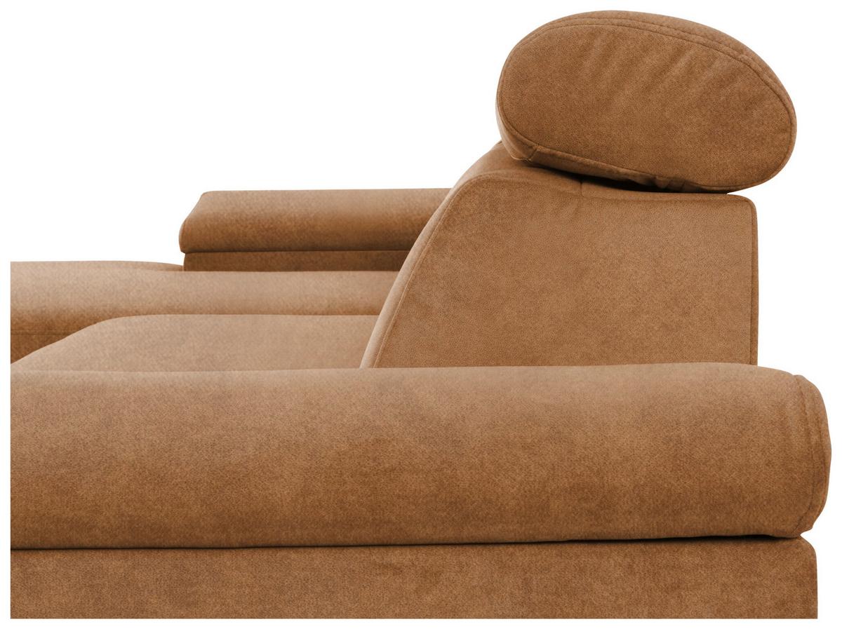 Sedežna Garnitura Santi, Oranžna, Ležišče, Predal - črna/oranžna, Moderno, kovina/tekstil (176/258cm) - Modern Living