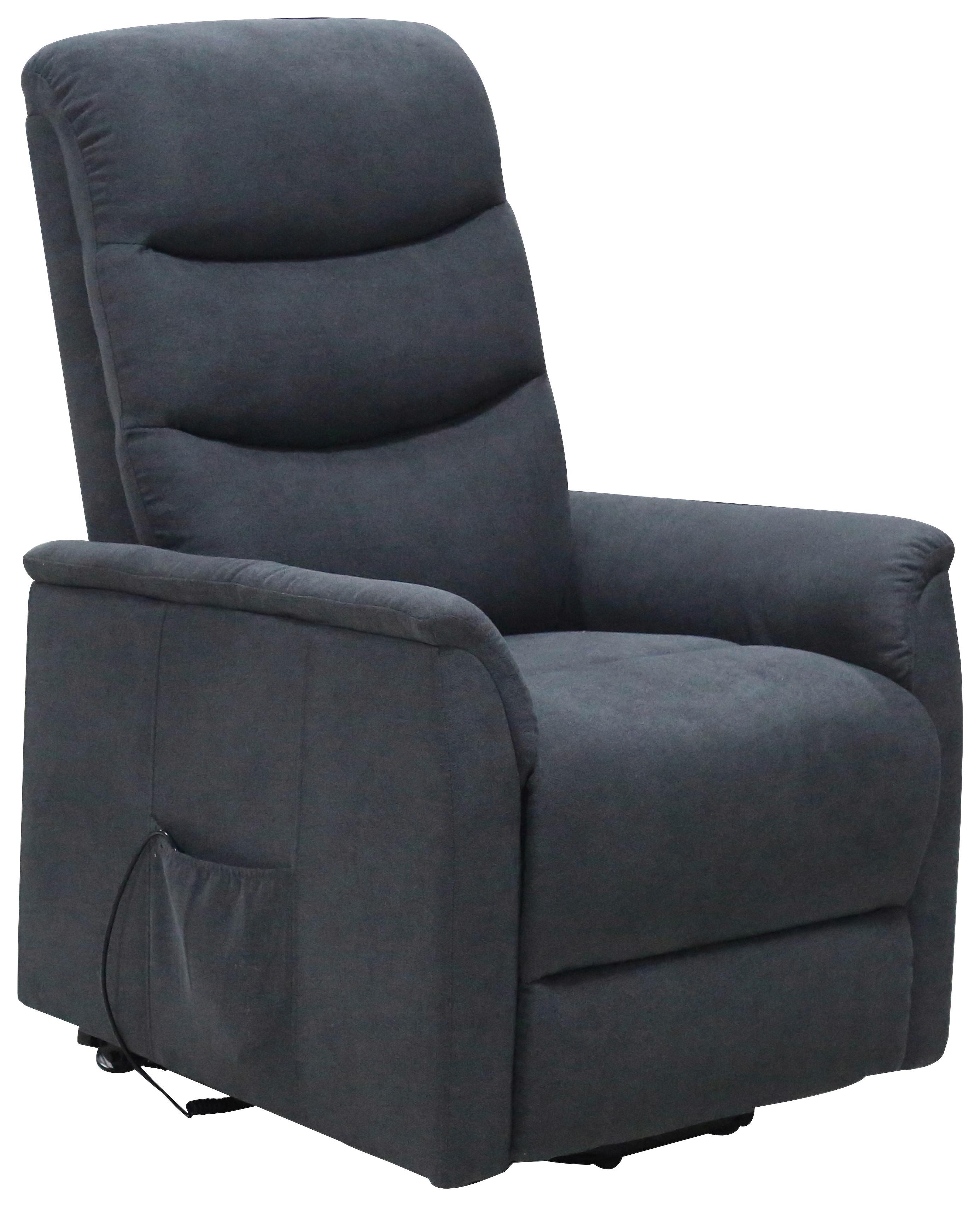 Tv-fotelj Aston, Relax Funkcija, Temno Siva - temno siva/črna, Moderno, kovina/tekstil (72,5/110,5/92,5cm) - Modern Living