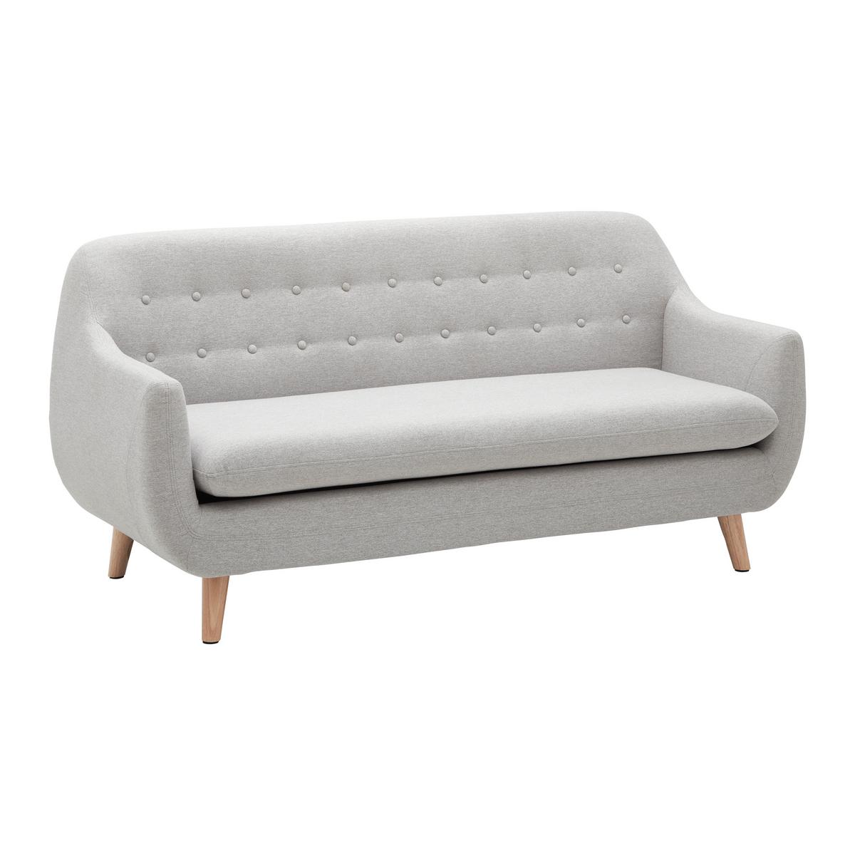 Sofa Dilly Hellgrau Leinenoptik - Hellgrau, MODERN, Holz/Textil (174/85/78cm) - Bessagi Home