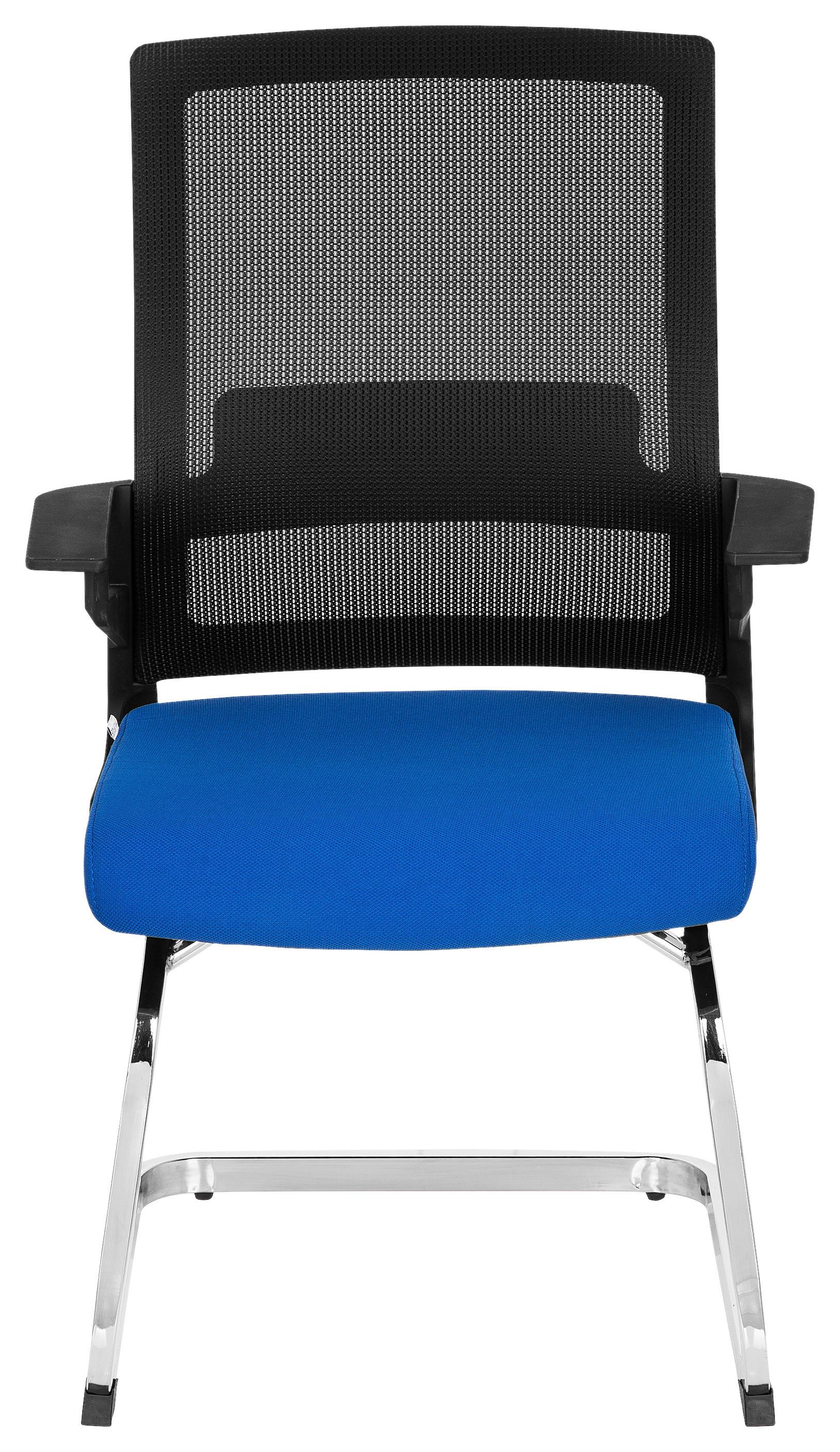 Konferenčni Stol Inventor V, Črna, Modra - barve kroma/modra, Moderno, kovina/umetna masa (59/95/54cm) - MID.YOU