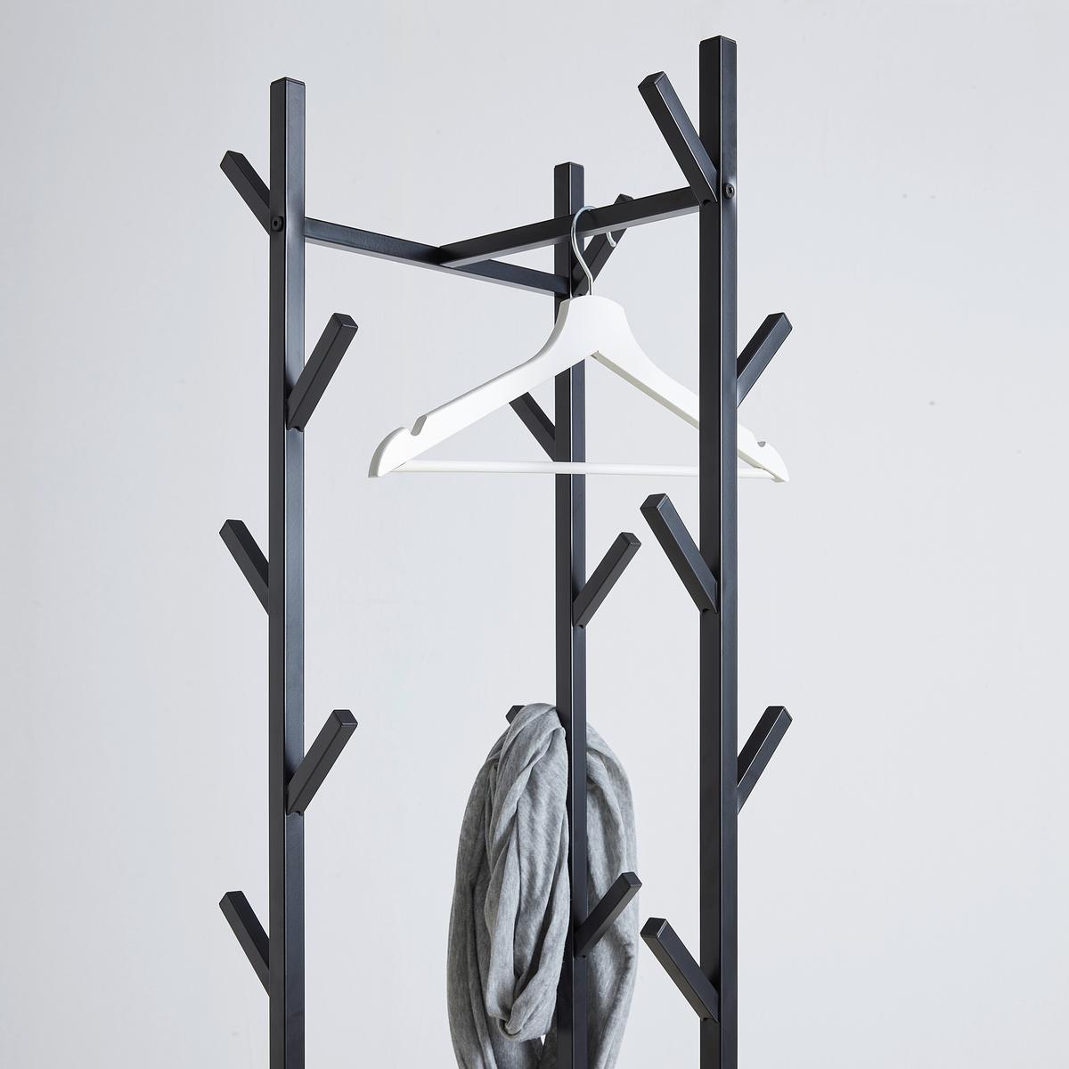 Garderobenständer Lugo Schwarz - Schwarz, MODERN, Holzwerkstoff/Metall (40/182/40cm) - Mömax