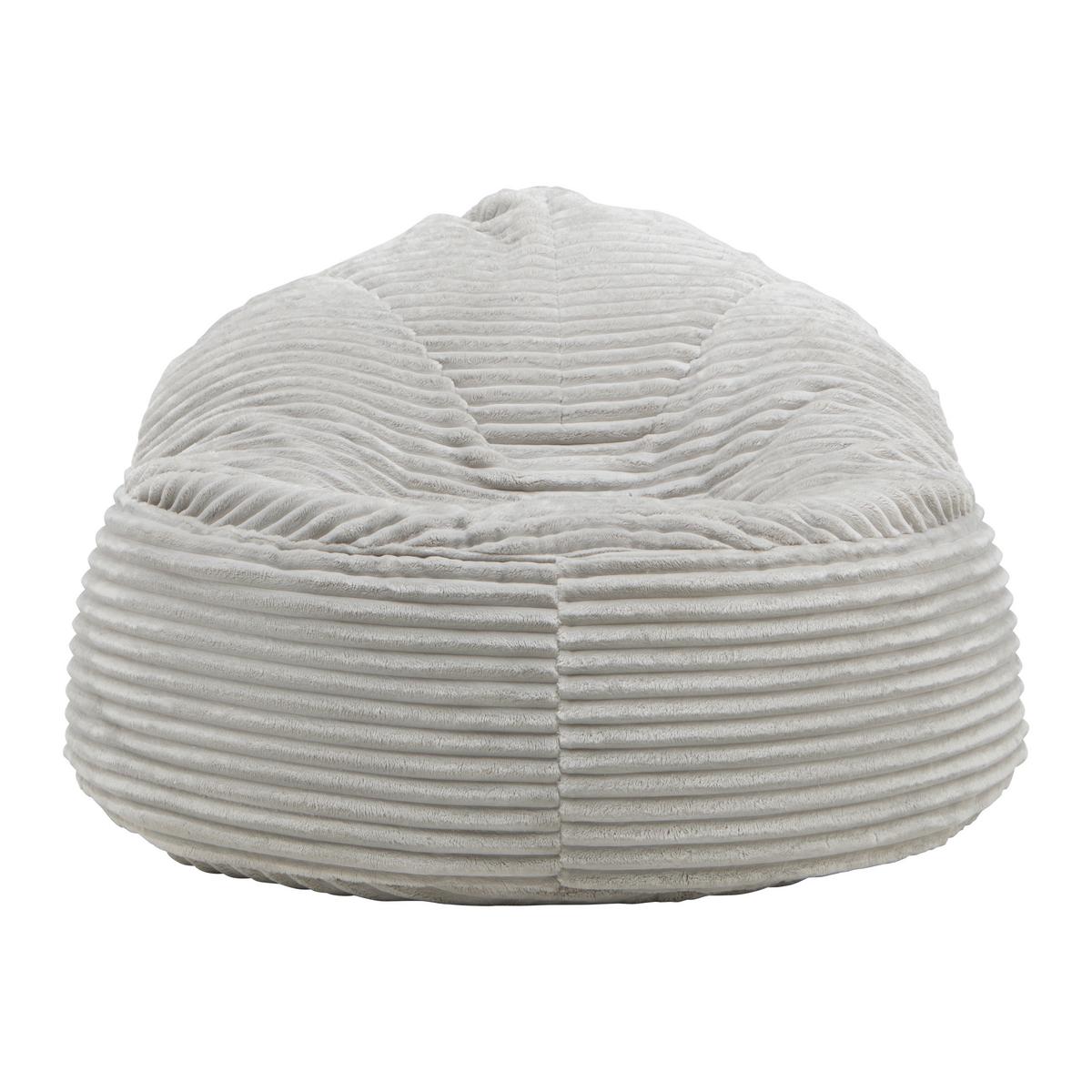 Sitzsack Verreto Hellgrau Cord - Hellgrau, MODERN, Textil (105/80/105cm) - Mömax
