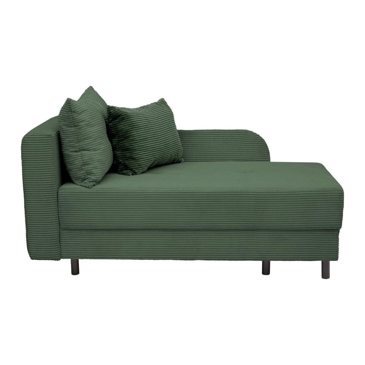 Liege Nova Olivgrün - Schwarz/Olivgrün, MODERN, Holz/Textil (85/62/145cm) - Based