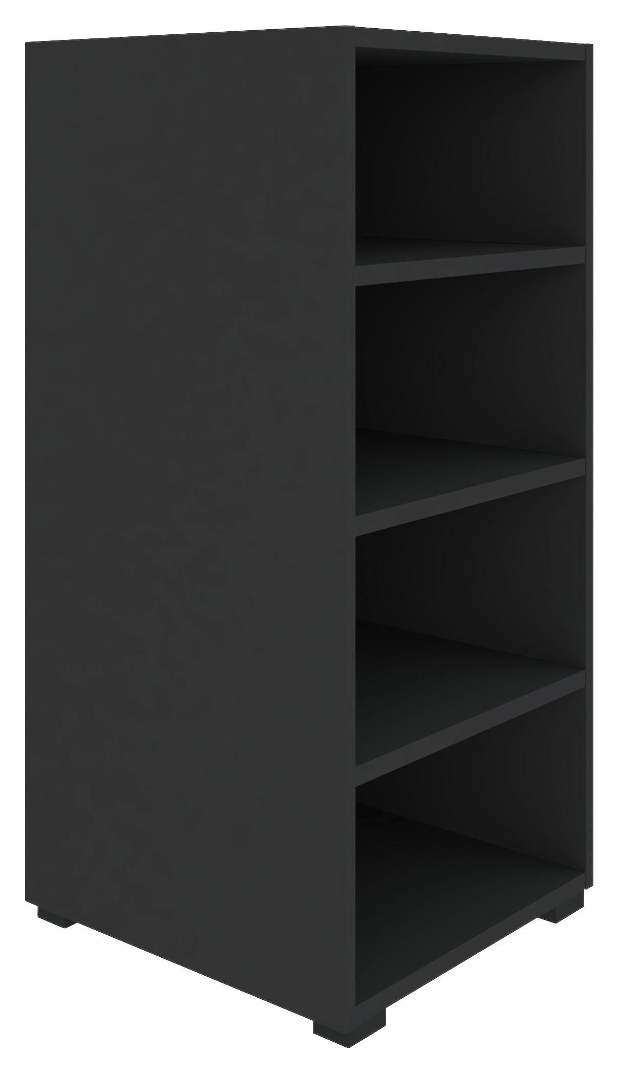 Regal Unit in Anthrazit - Anthrazit/Schwarz, MODERN, Holzwerkstoff (45,6/89,6/40cm) - Based