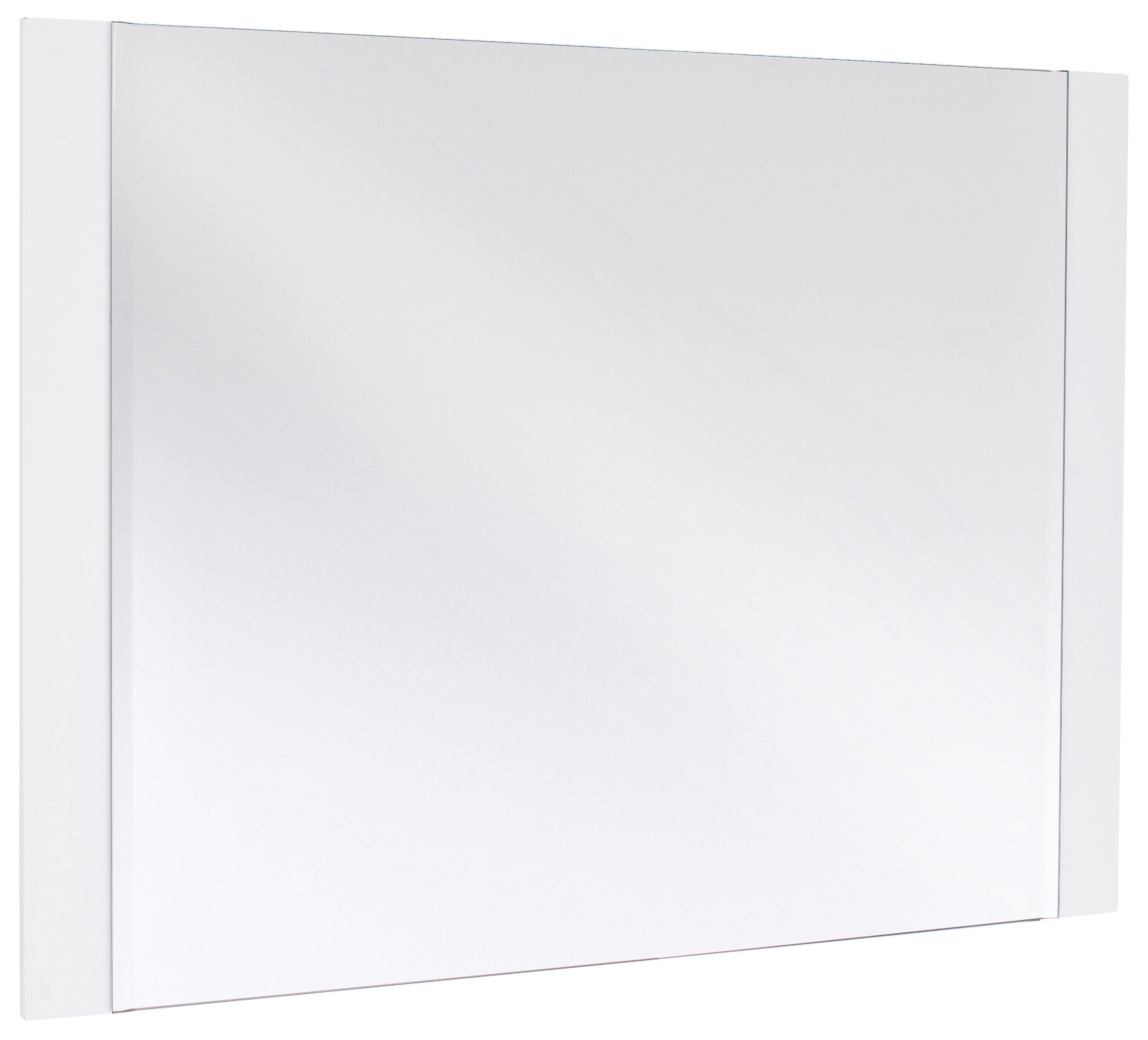 LUSTRO ŚCIENNE ROMINA - biały, Design, materiał drewnopochodny/szkło (90/68/2cm)