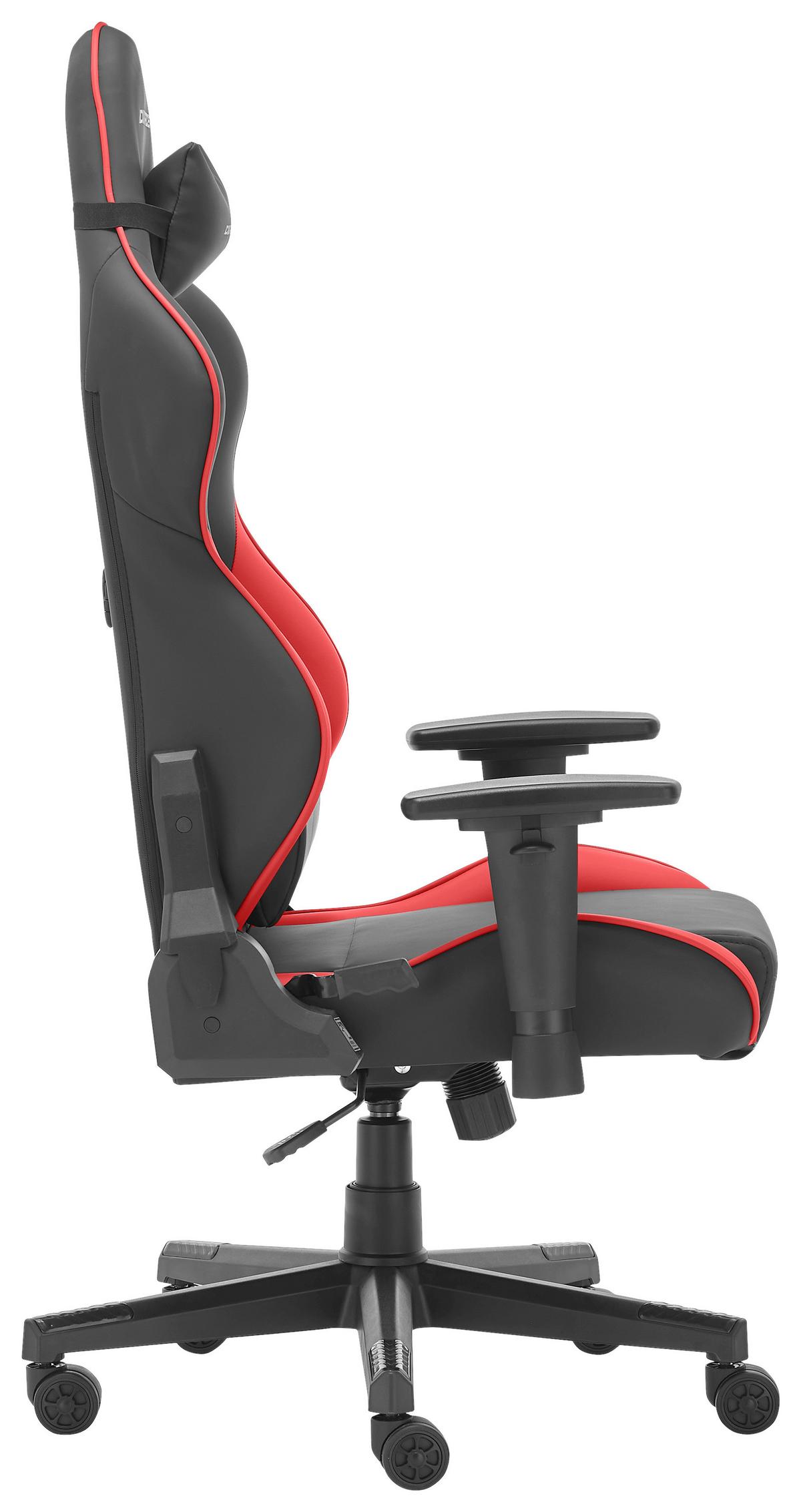 KRZESŁO GAMINGOWE DX RACER GLADIATOR - czerwony/czarny, Design, tworzywo sztuczne/tkanina (70/126/70cm) - Dxracer