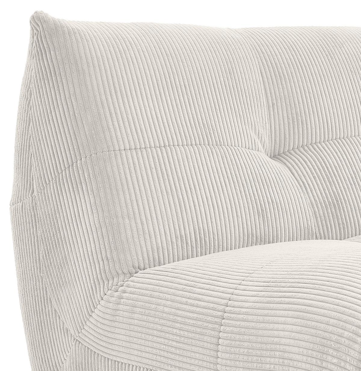 Modul Sofaelement Giselle Weiß - Weiß, Trend, Textil (105/80/112cm) - Livetastic