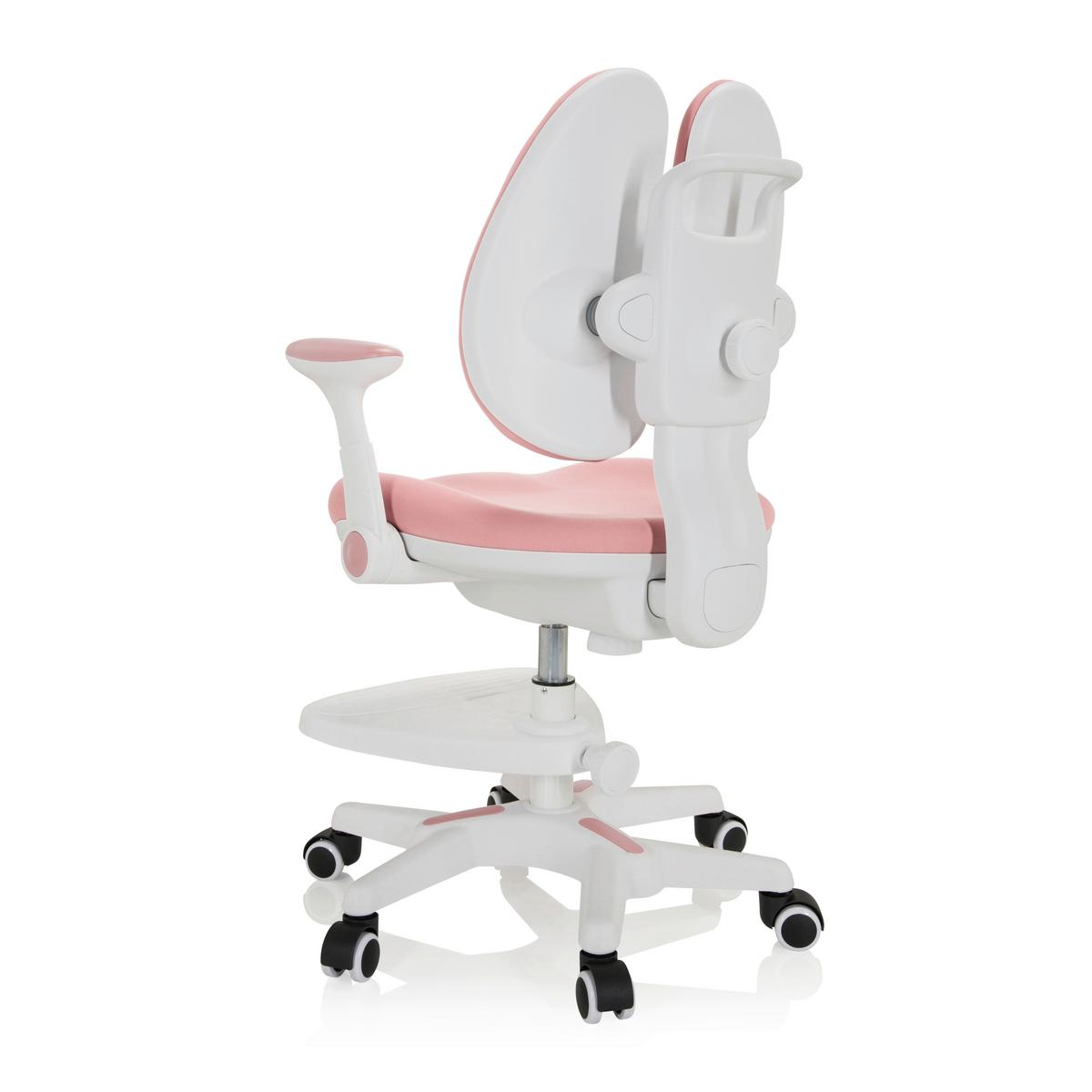 Jugenddrehstuhl Kid Wing ca.56x88x52cm Rosa,Weiß - Rosa/Weiß, MODERN, Kunststoff/Textil (56/88/52cm) - MID.YOU