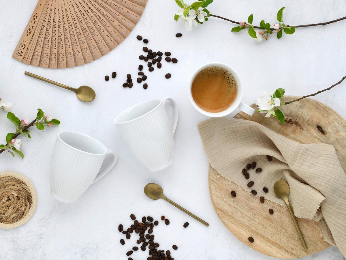 Set Skodelic Valencia, 6-Delni - bela, Design, keramika - Creatable