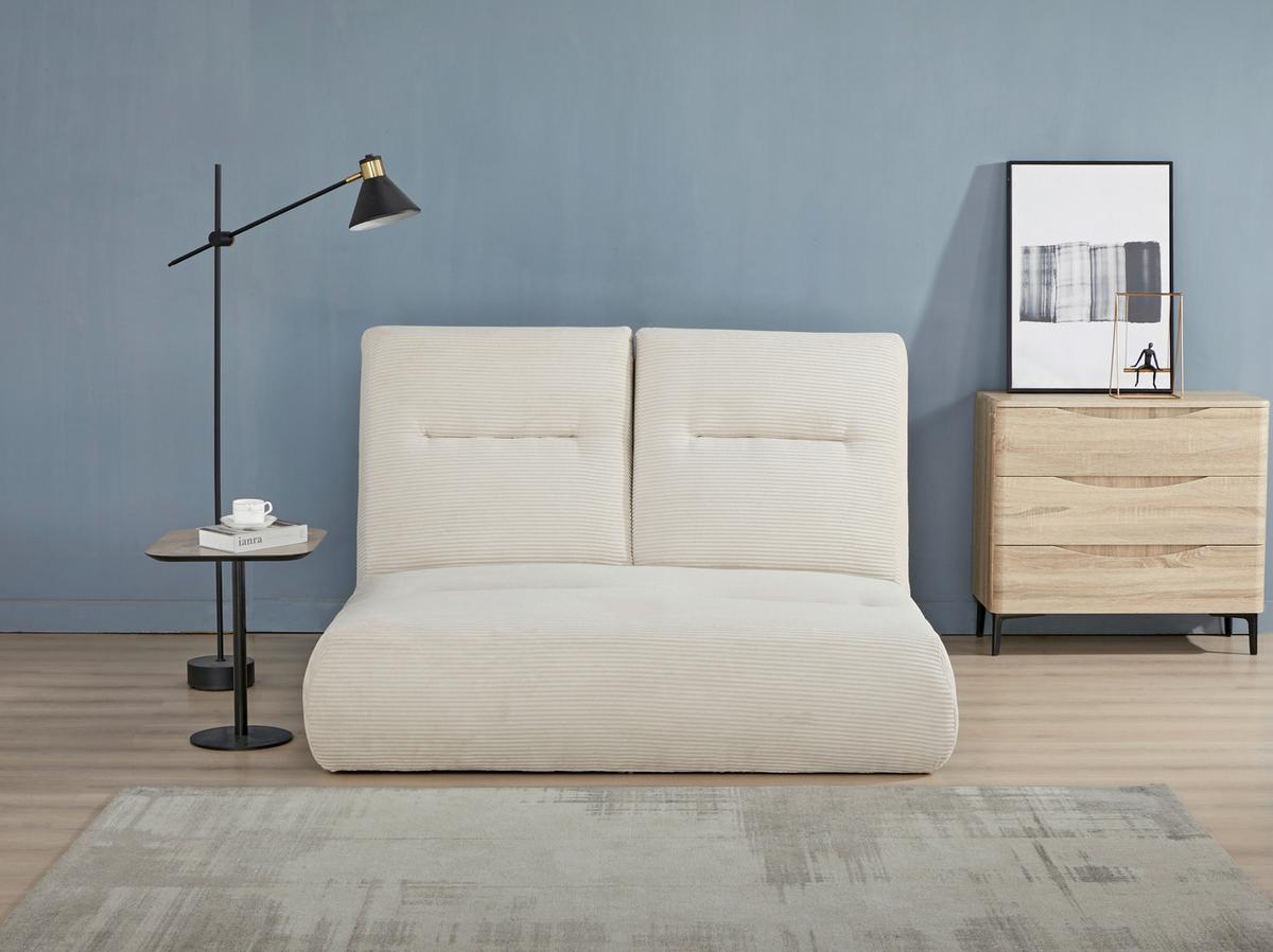 Zofa Luna, Bež, Funkcija Ležišča - bež, Design, tekstil (159/88/160cm) - Livetastic