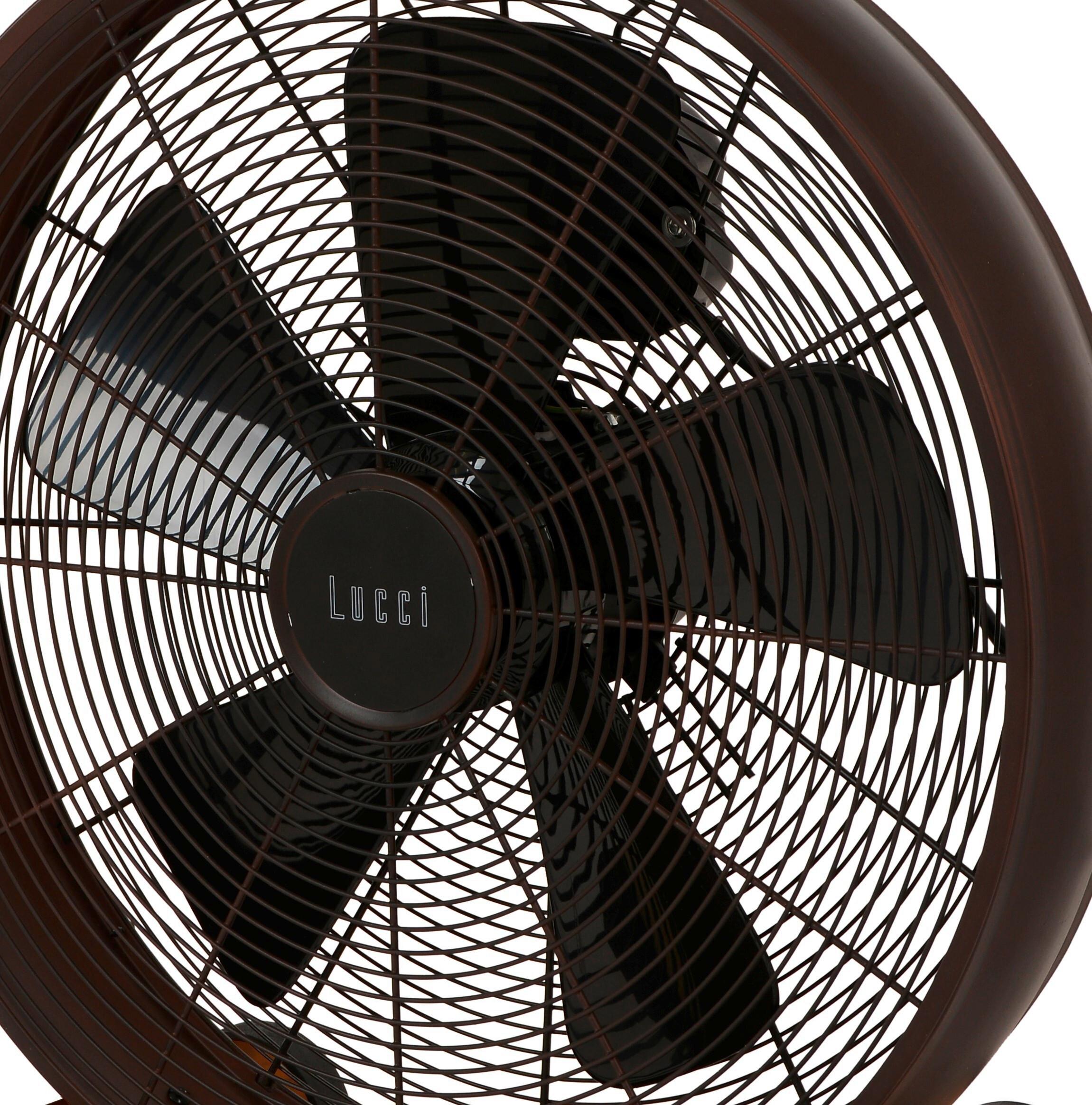 Bodenventilator Floor Fan ORB Walnussfarben max. 50 Watt - Walnussfarben/Bronzefarben, Basics, Holz/Metall (47/46/19cm)