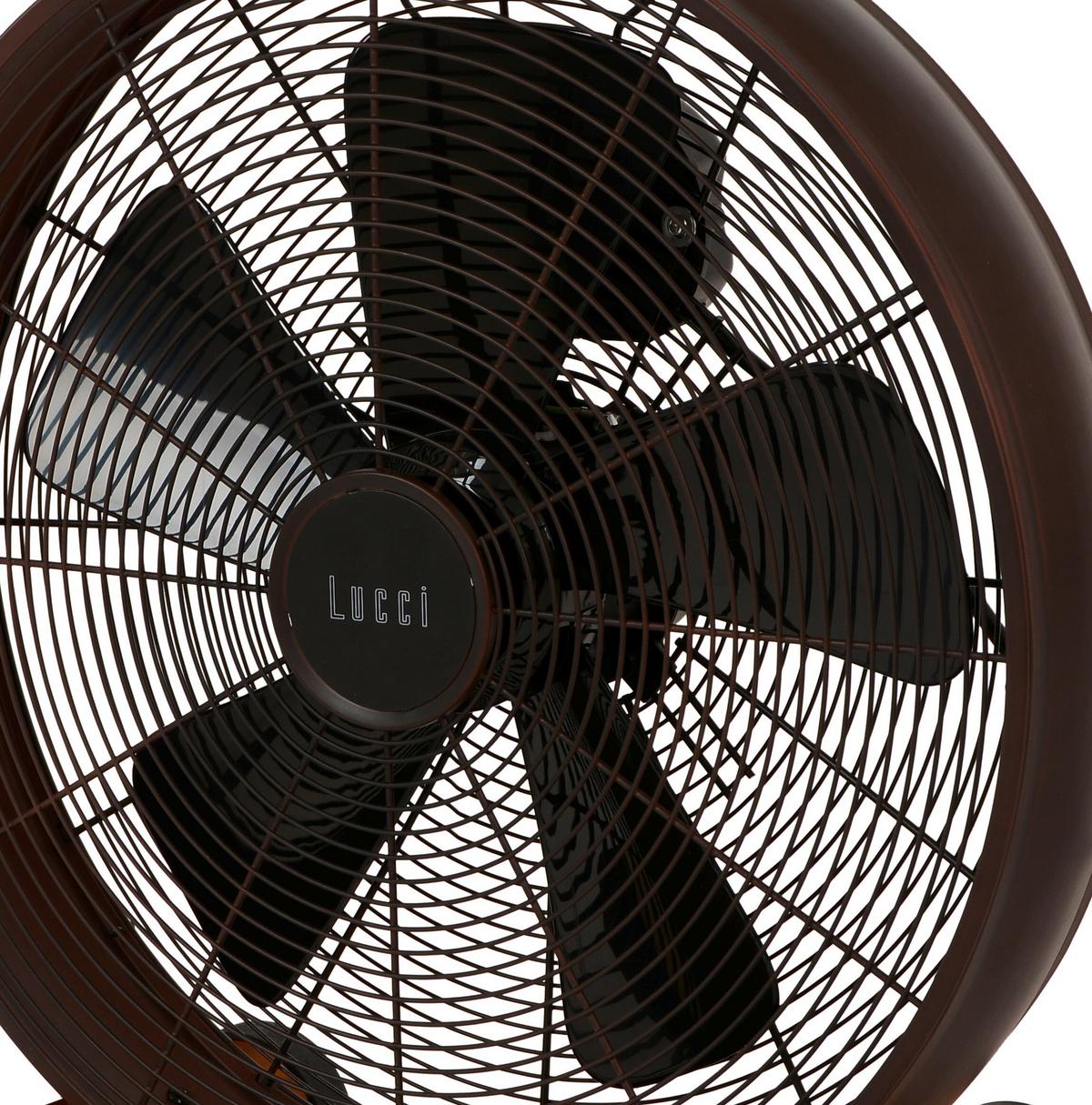 Bodenventilator Floor Fan ORB Walnussfarben max. 50 Watt - Walnussfarben/Bronzefarben, Basics, Holz/Metall (47/46/19cm)