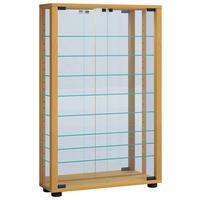 Vitrine Lumo ca. 59x91x18 cm Buche - Buchefarben/Schwarz, MODERN, Glas/Holzwerkstoff (59/91,3/18cm) - MID.YOU