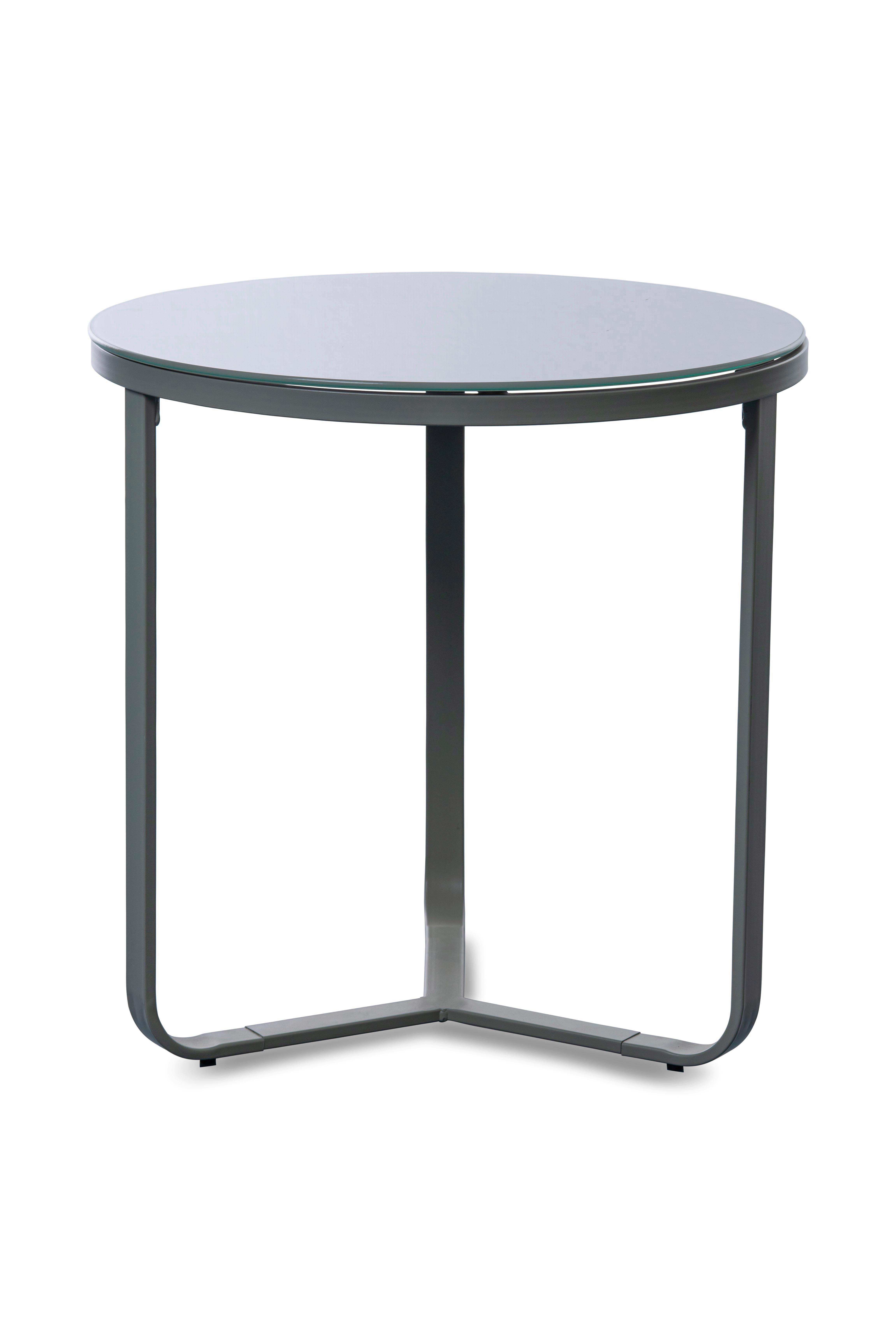 STOLIK KAWOWY BOSTON1 - szary, Design, metal/szkło (50/50/50cm) - Xora