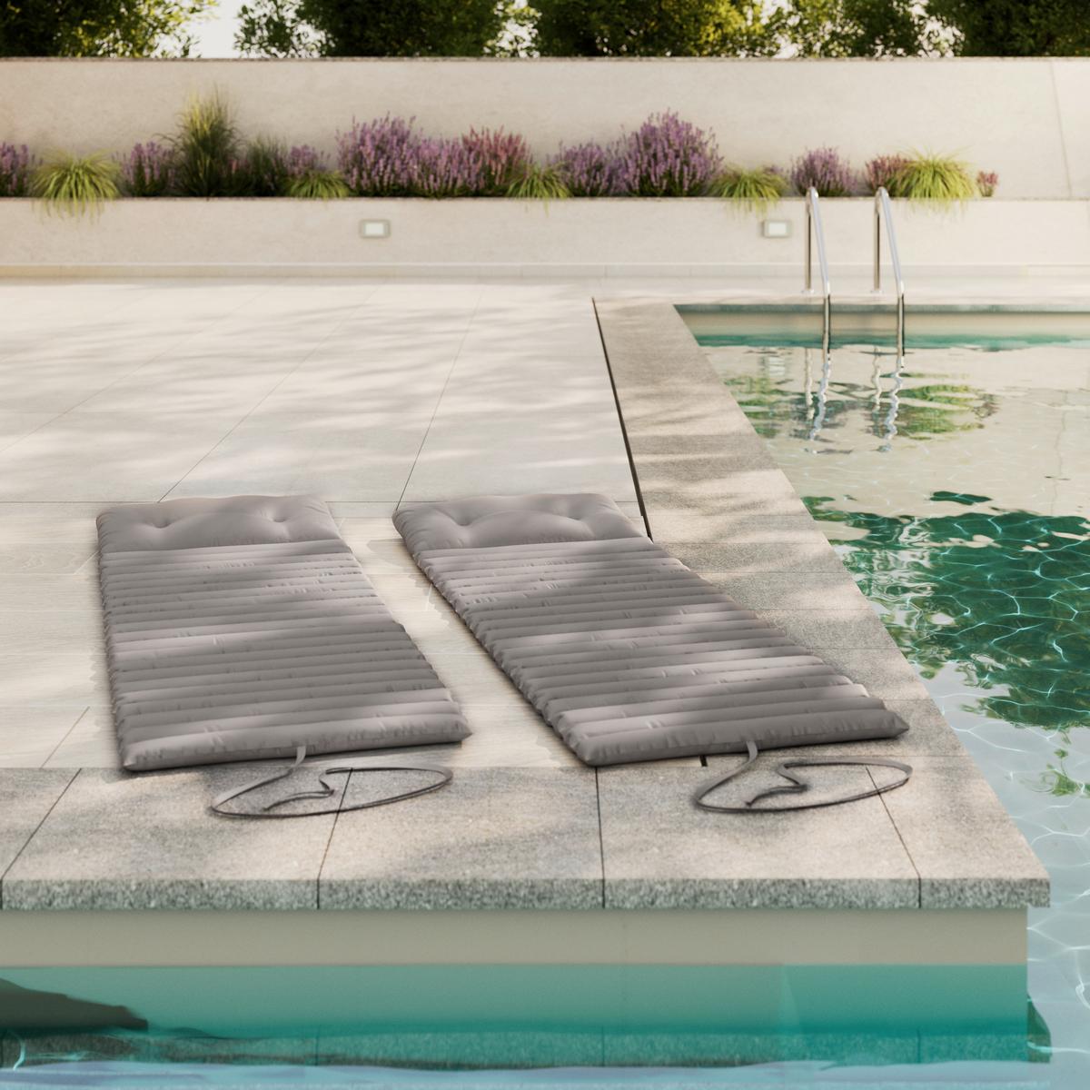 Liegenauflage Luna ca. 180x60x5 cm Beige - Beige, MODERN, Textil (180/5/60cm) - Bessagi Garden