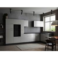 Kotna Kuhinja Brez Aparatov Oliver, 370x172cm - srebrne barve/siva, Design, kovina/leseni material (370/172cm) - Respekta