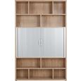Kombinacija Regalov Ducato - hrast, Moderno, kovina/umetna masa (140/217/40cm) - PREMIUM LIVING