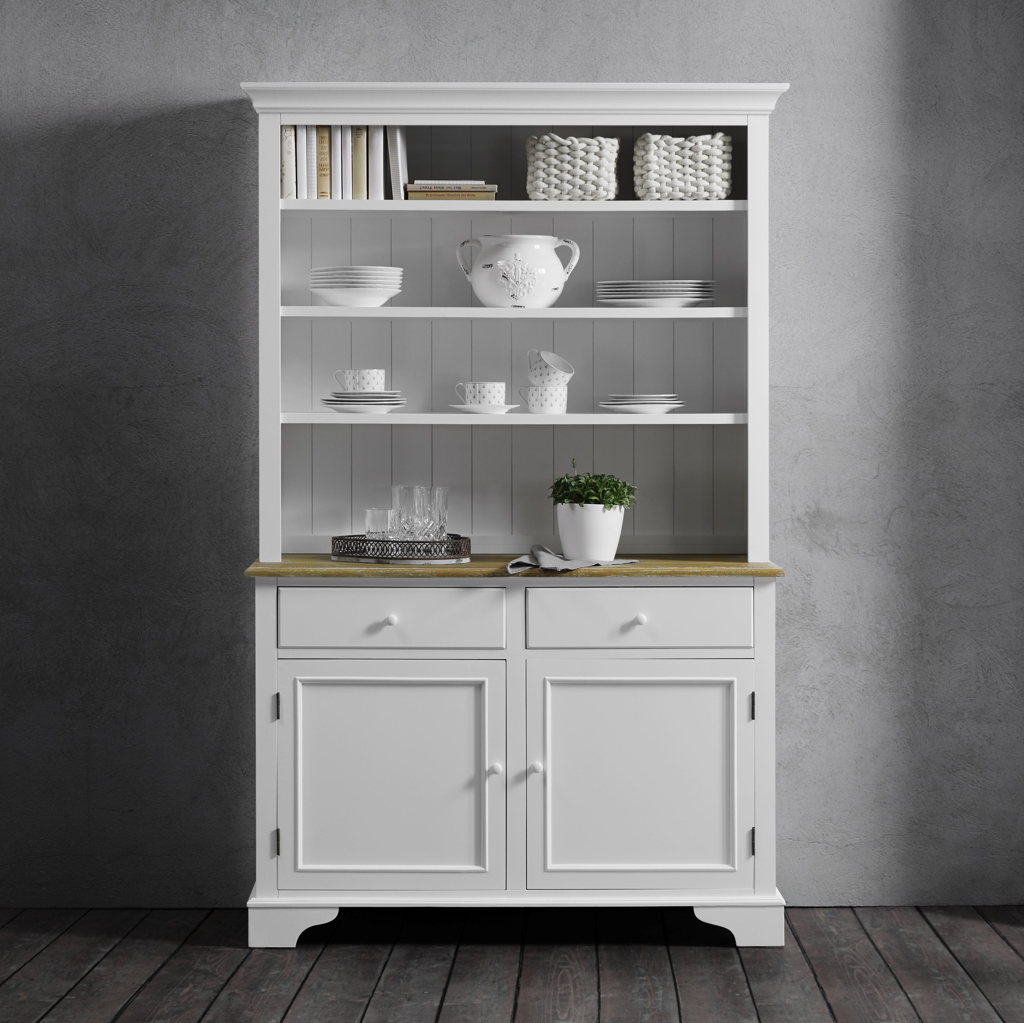 Kredenz in Weiß 'Anouk' - Weiß, MODERN, Holz (117,5/183/45,5cm) - Bessagi Home