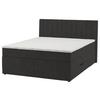 Boxspring Krevet Nikol - crna, drvni materijal/tekstil (160/200cm) - Based
