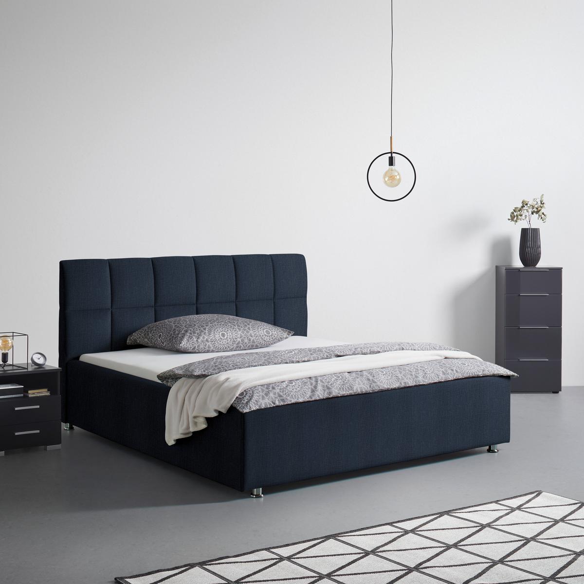 Oblazinjena Postelja Bogner, 180x200, Antracit - barve kroma/antracit, Konvencionalno, tekstil (180/200cm) - Premium Living