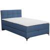 Box Krevet Freddie - plava/crna, Konvencionalno, tekstil/metal (100/200cm)