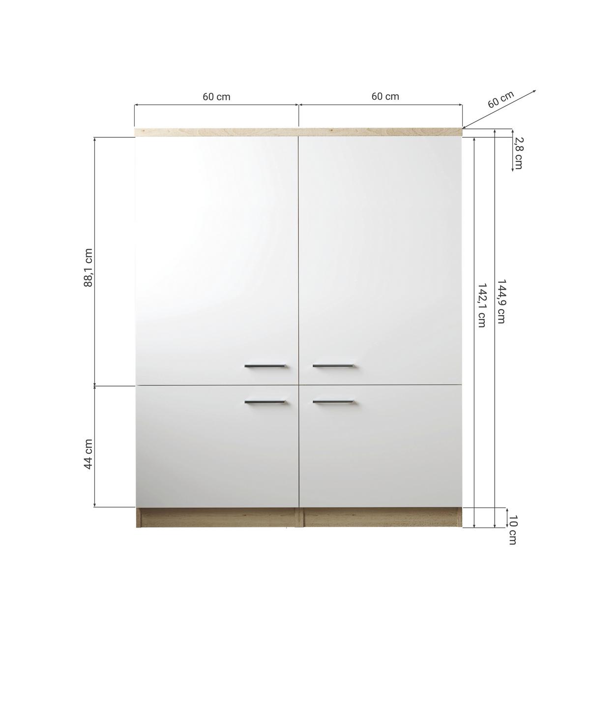 Set Večnamenskih Omar Merle, 2 Kos - barve nerjavečega jekla, Basics, leseni material (120/144,9/60cm) - Respekta