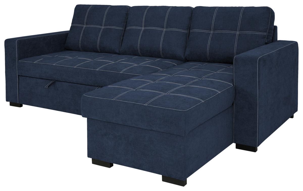 Canapea modulară TURIN - albastru închis, Design, plastic/lemn (239/87/160cm) - Modern Living