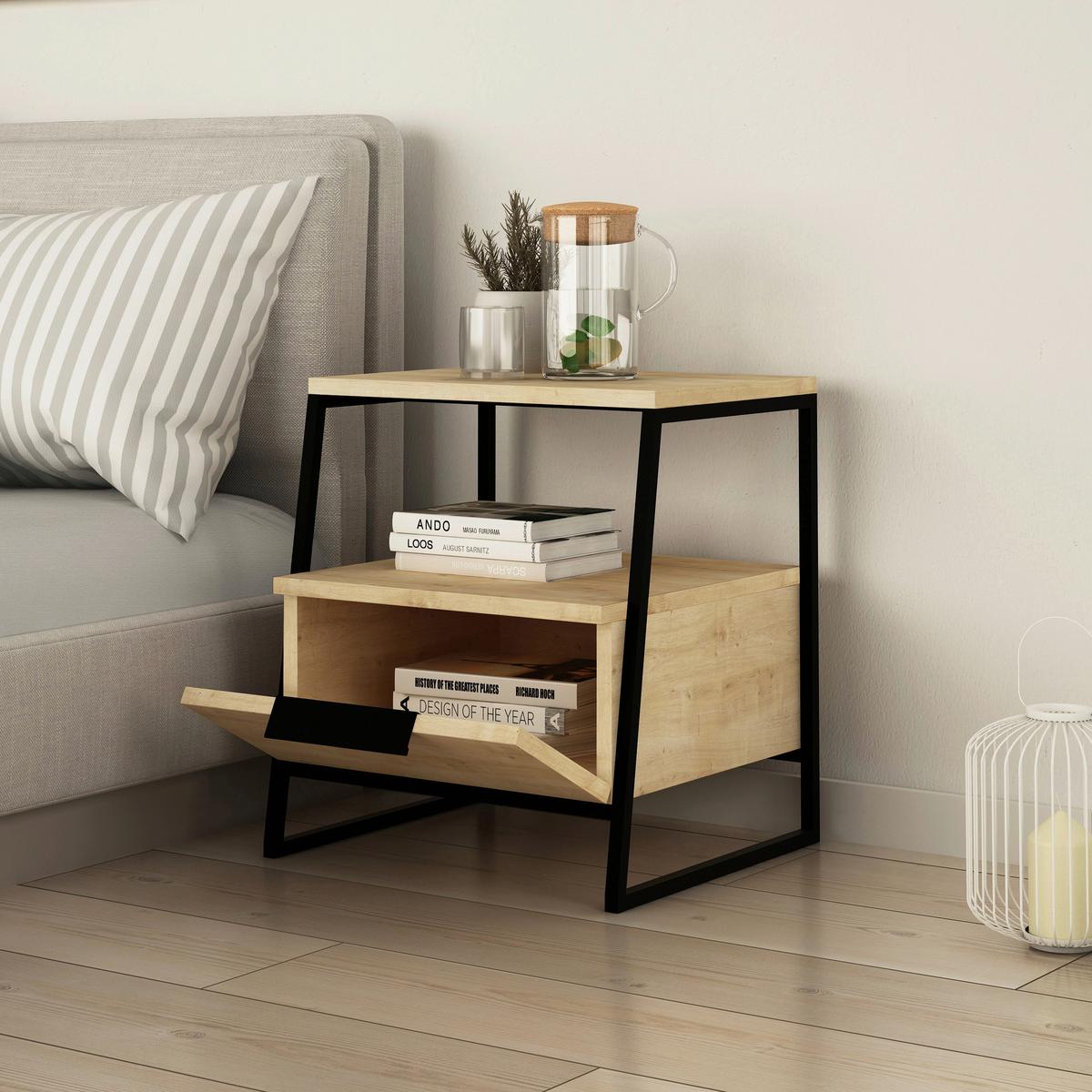Mizica Pal - barve hrasta/bež, Design, leseni material (45/40/50cm) - Livetastic