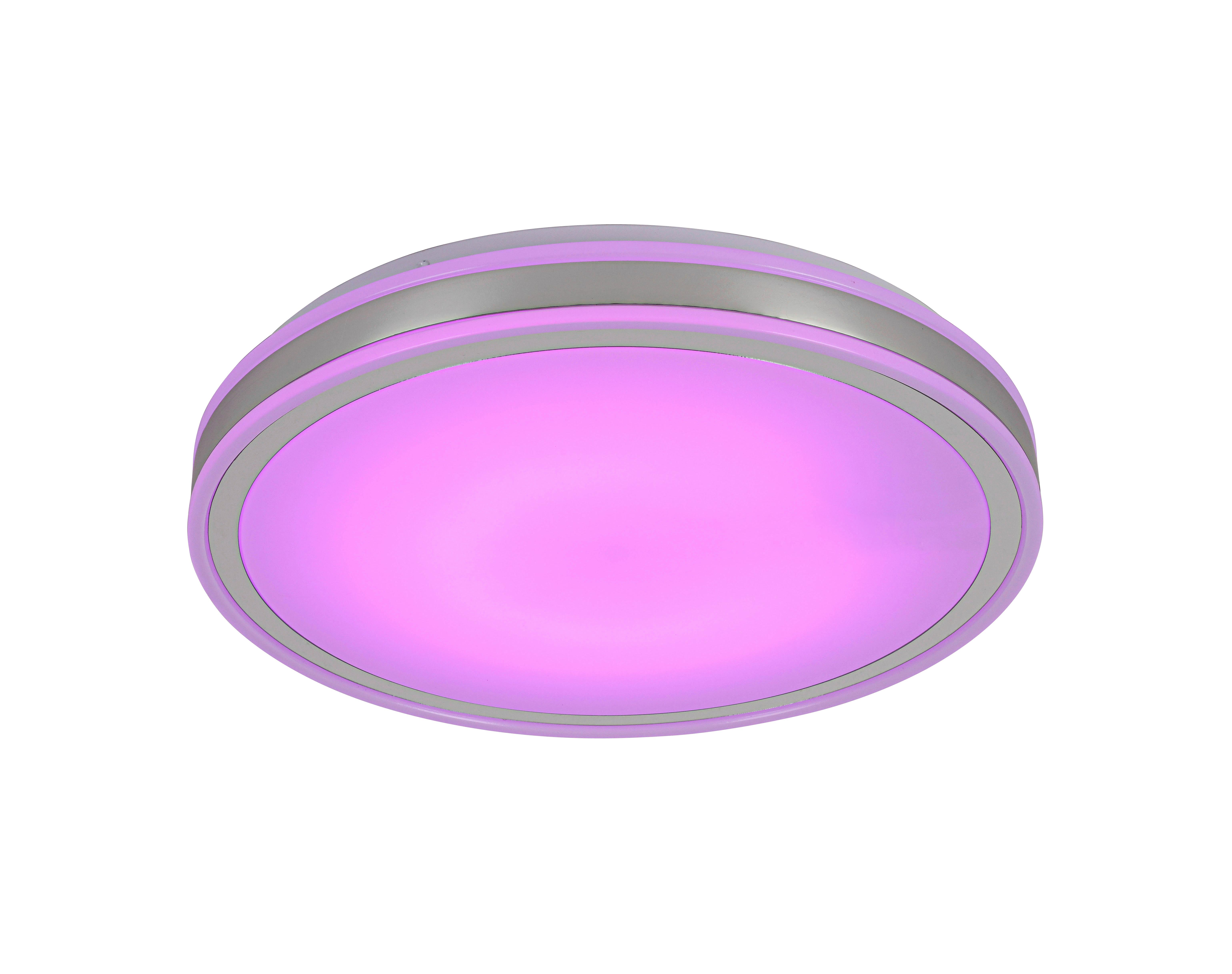 LED-TAKLAMPA FARBI - vit/kromfärg, Modern, metall/plast (38/6cm) - Mömax