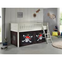 Spielbett Scott ca. 90x200 cm Weiß - Naturfarben/Weiß, ROMANTIK / LANDHAUS, Holz (90/200cm) - Vipack
