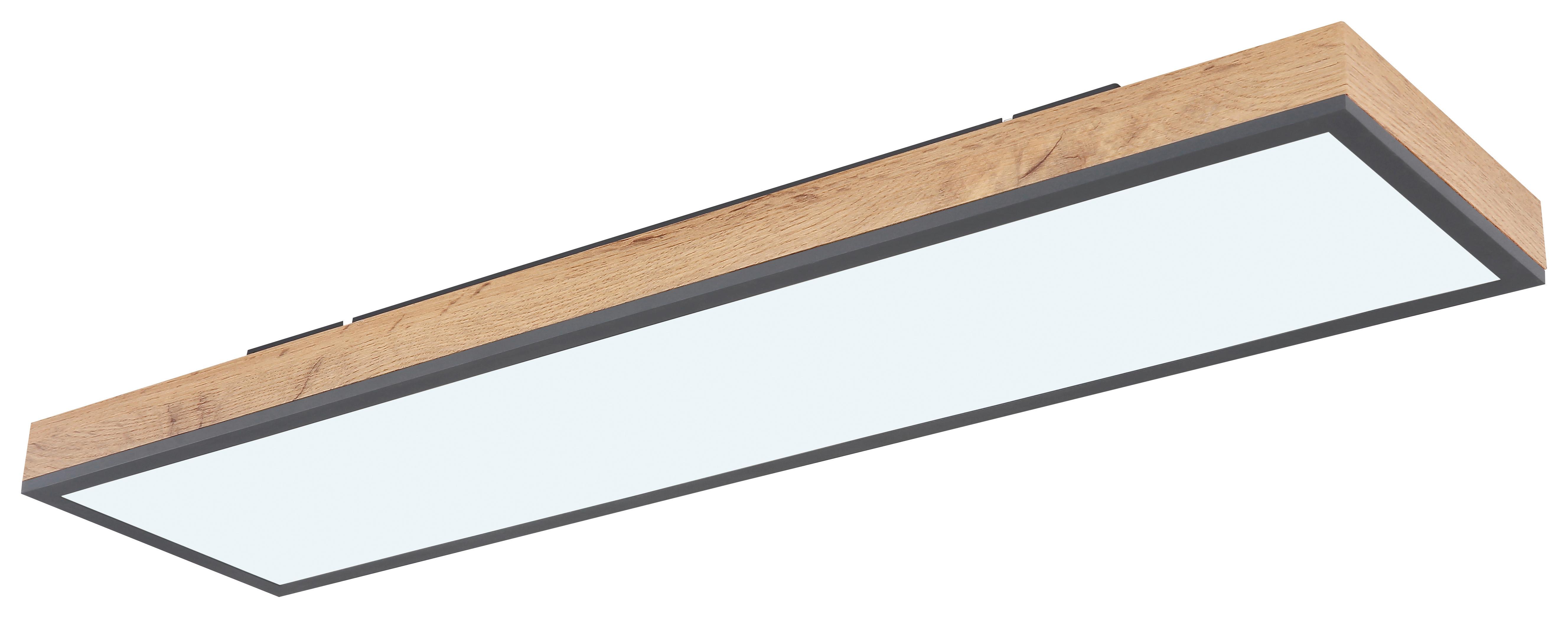 Stropna Led-svetilka Doro, S Sijalko - barve grafita/opal, Basics, kovina/umetna masa (80/20cm) - Globo