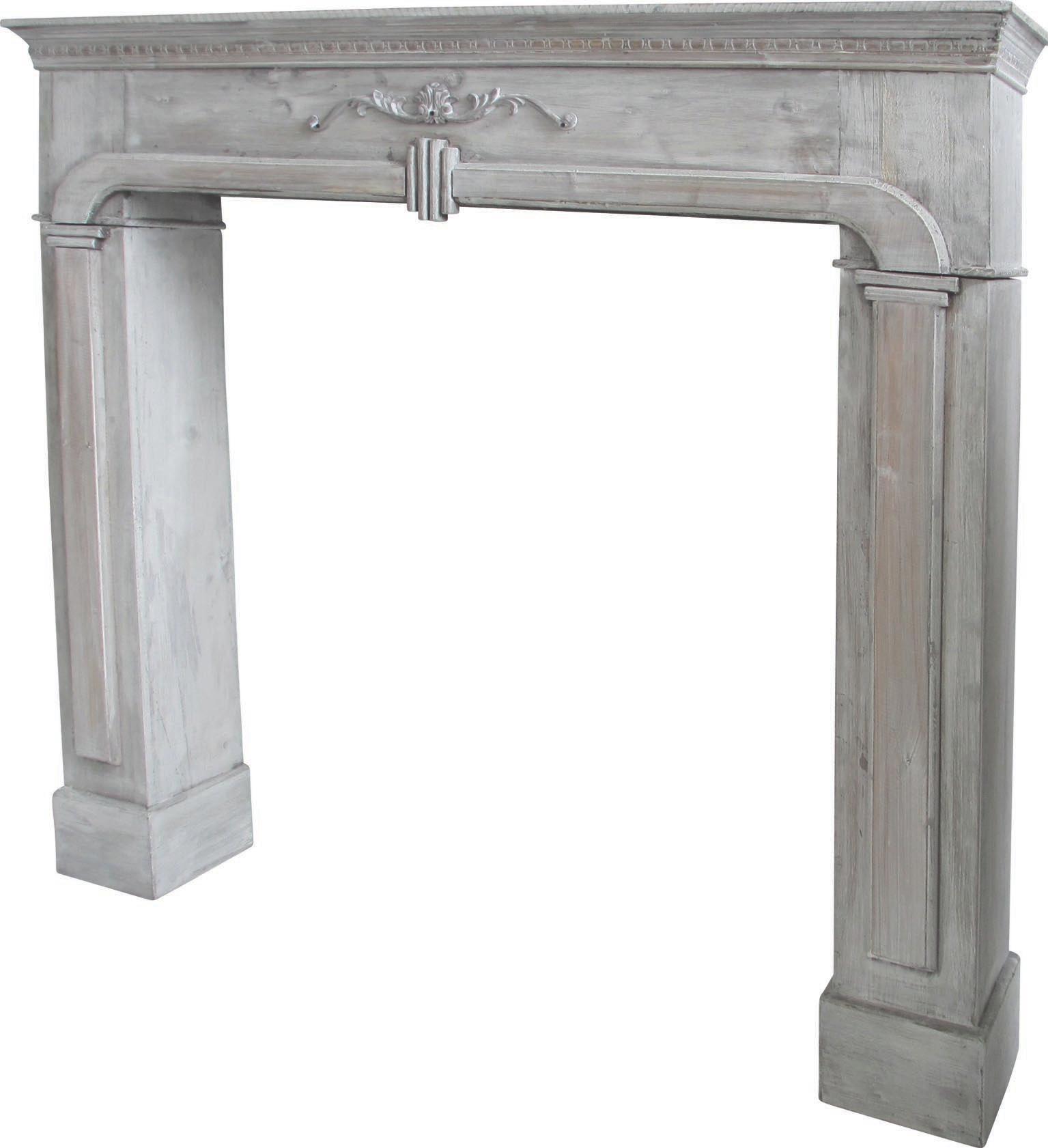 KAMINUMRANDUNG 144005 - Weiß, LIFESTYLE, Holz (104/99/17cm)