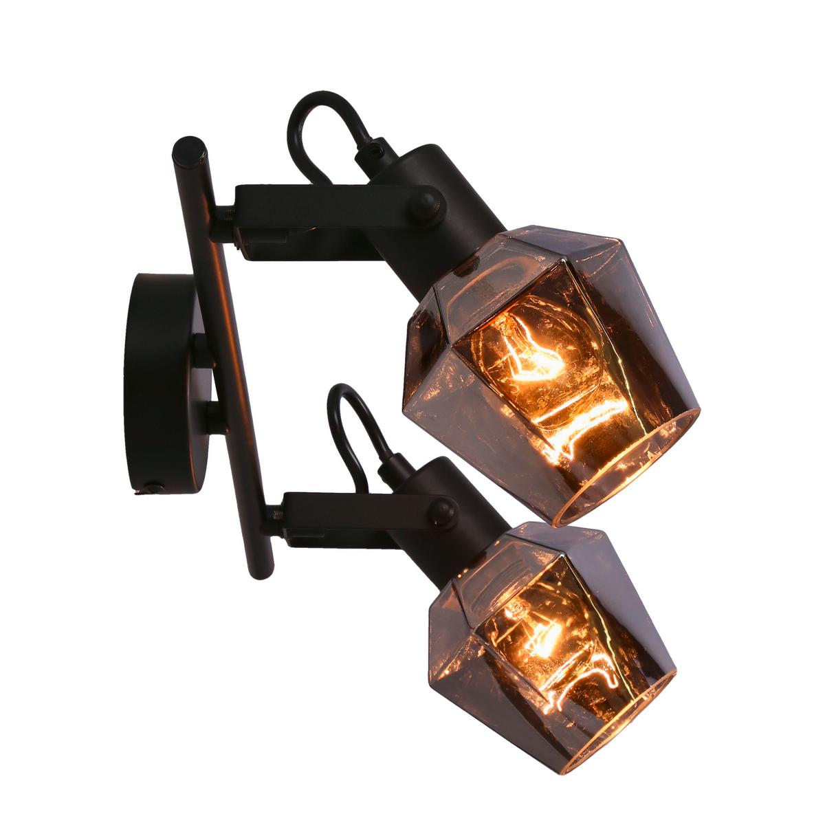 Reflektor Randi - crna, Design, staklo/metal (44/9/22cm)