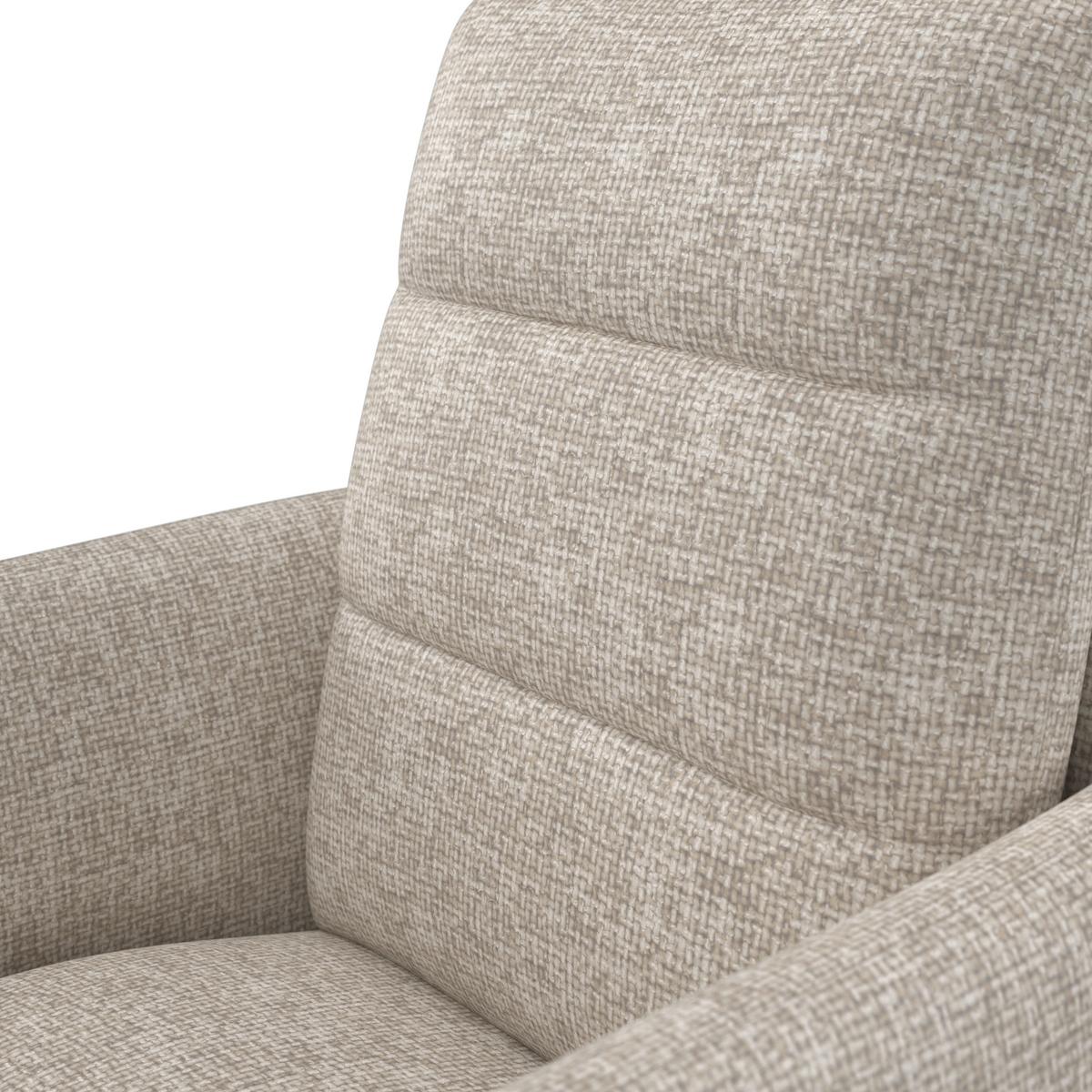 Armlehnstuhl Laurin Hellgrau Webstoff Drehbar Gepolstert - Hellgrau, MODERN, Holz/Textil (59/93/63cm) - Bessagi Home