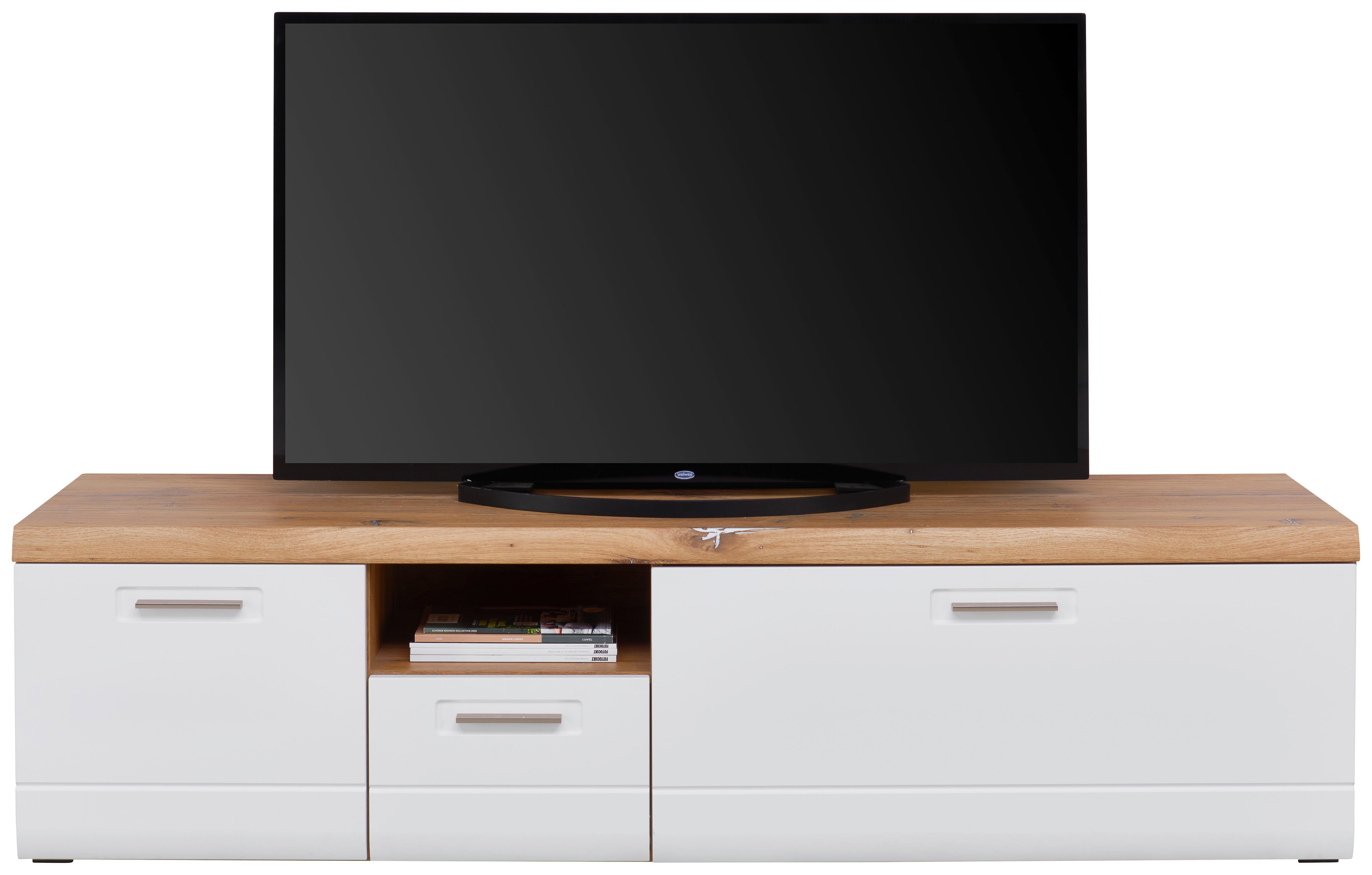Tv Komoda Auris - bela, Moderno, pločasti materijal/plastika (190/50/50cm) - Modern Living