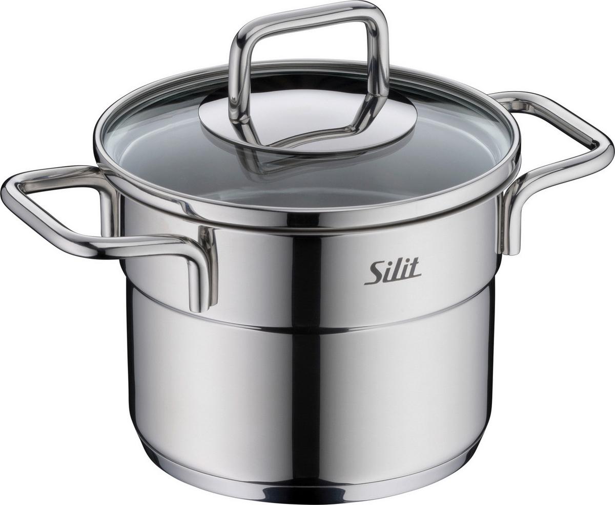 Kochtopfset Silit Extra Cook Mini Edelstahlfarben, 4-teilig - Edelstahlfarben, KONVENTIONELL, Metall (21,5/23,8/37,4cm) - Silit