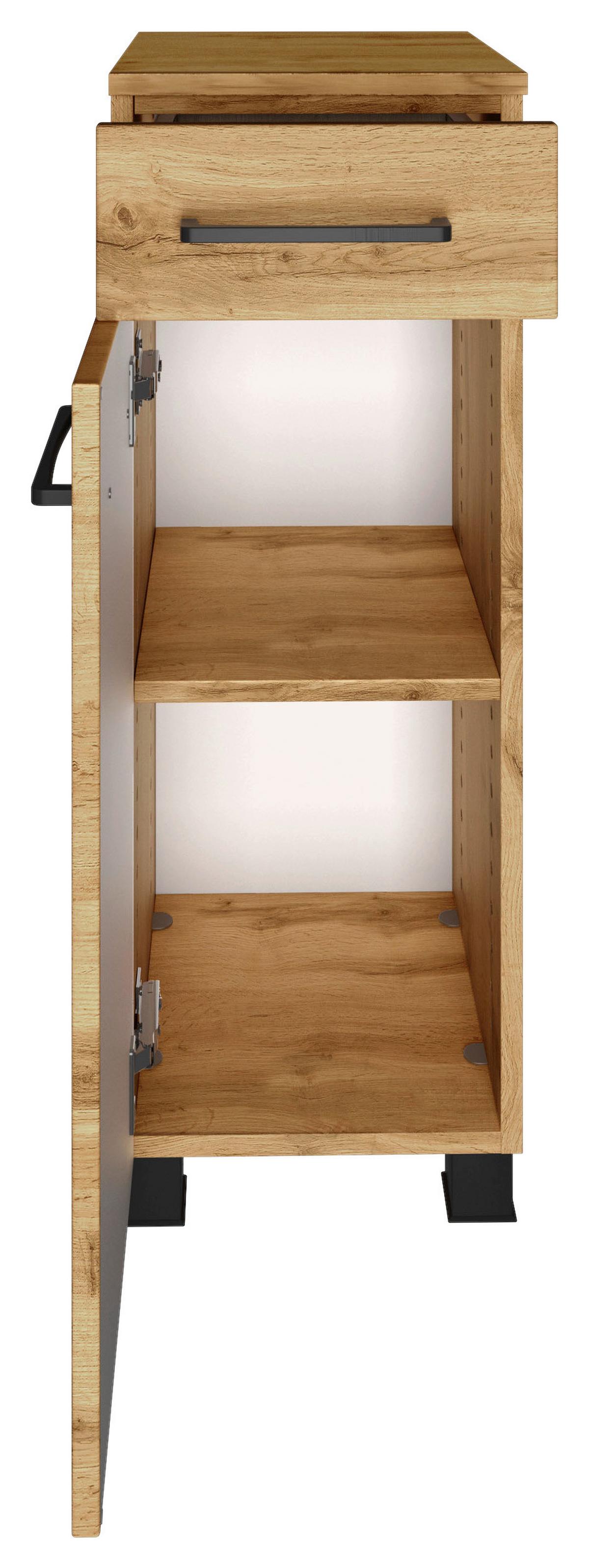 Unterschrank Manchester Eiche Wotan - Eichefarben/Eiche Wotan, MODERN, Holzwerkstoff/Metall (30/79/35cm) - Held