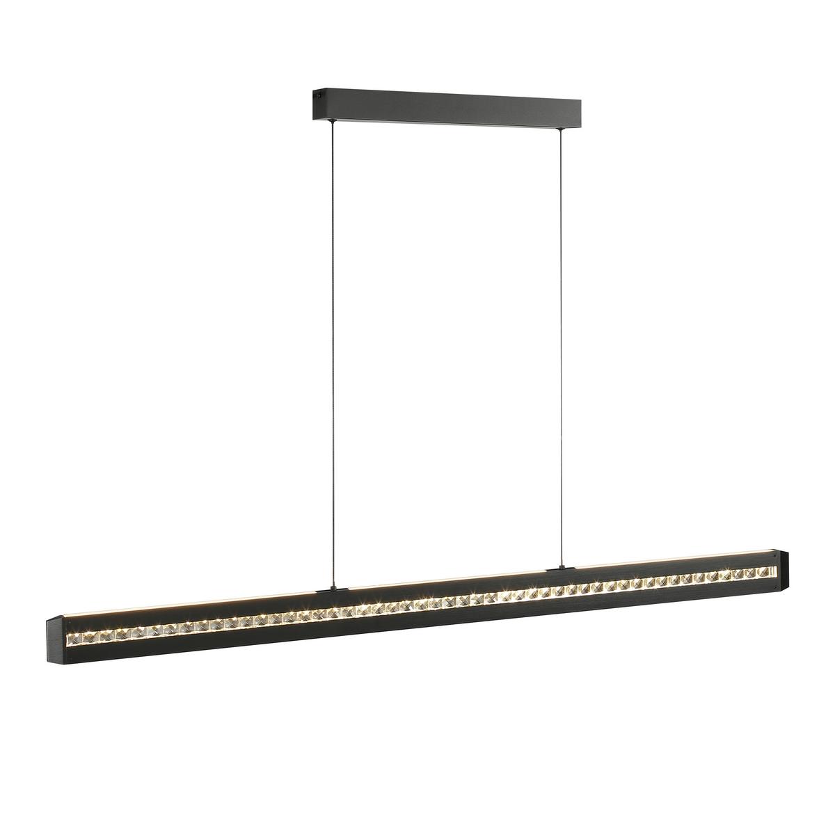 LAMPA WISZĄCA LED G51450/06 BANDA - czarny, Design, metal/szkło (115/6,5/150cm) - Brilliant