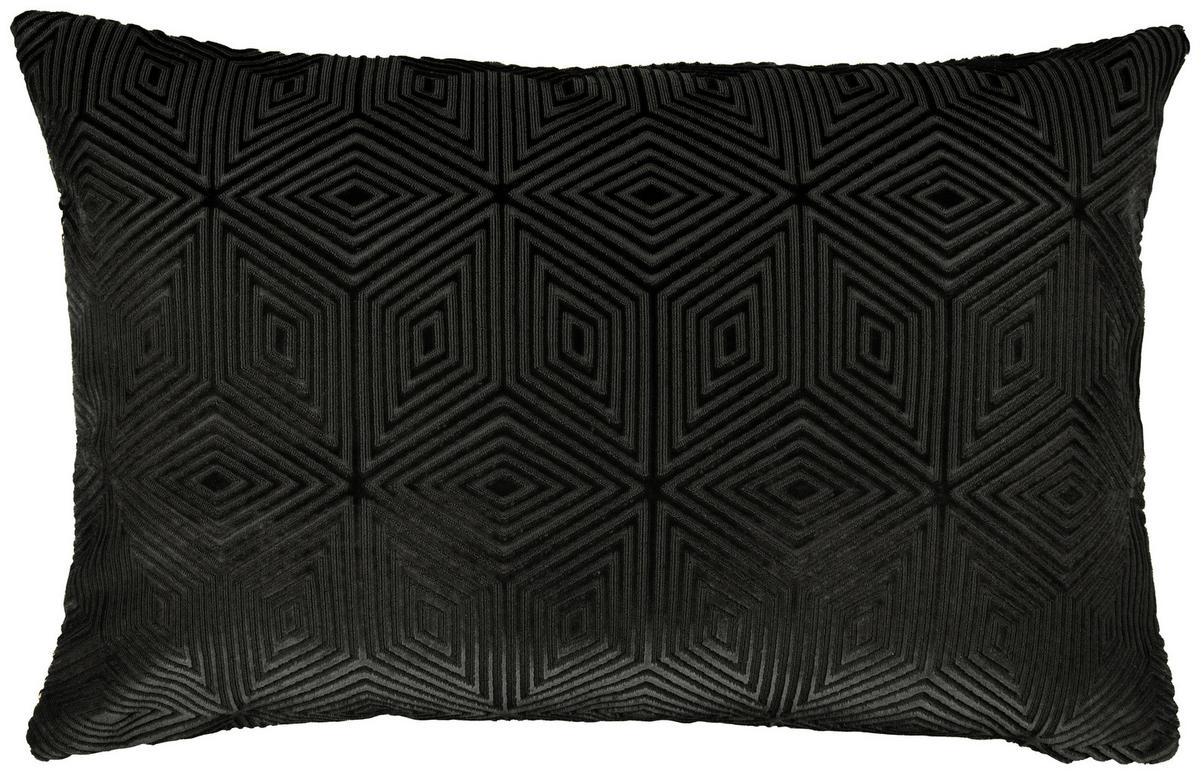 Kissenhüllen Rania Schwarz ca. 40x60cm - Schwarz, Textil (40/60cm)