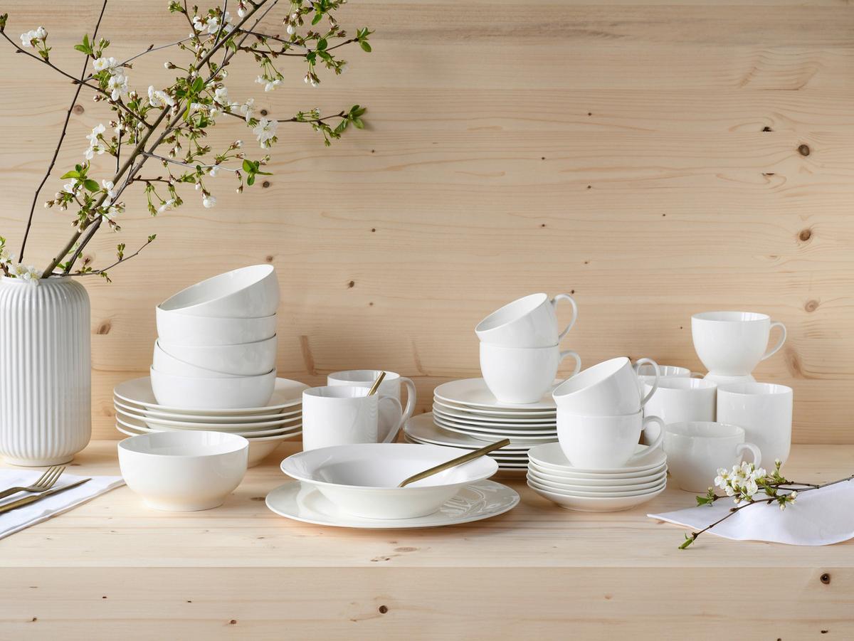 Étkészlet 22159 Fleur Royal - fehér, Basics, kerámia - Creatable