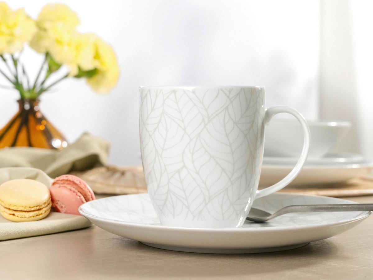 Kombinirani Servis Home Blätter, 16-Delni - bela/večbarvno, Basics, keramika - Creatable