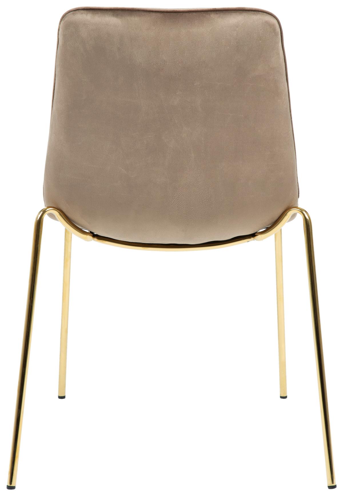 KRZESŁO MEGA - kolor złoty/brązowy, Lifestyle, metal/drewno (57/83/60cm) - MID.YOU