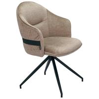 KRZESŁO VOGUE - czarny/cappuccino, Design, metal/tkanina (63/83/63cm) - Novel