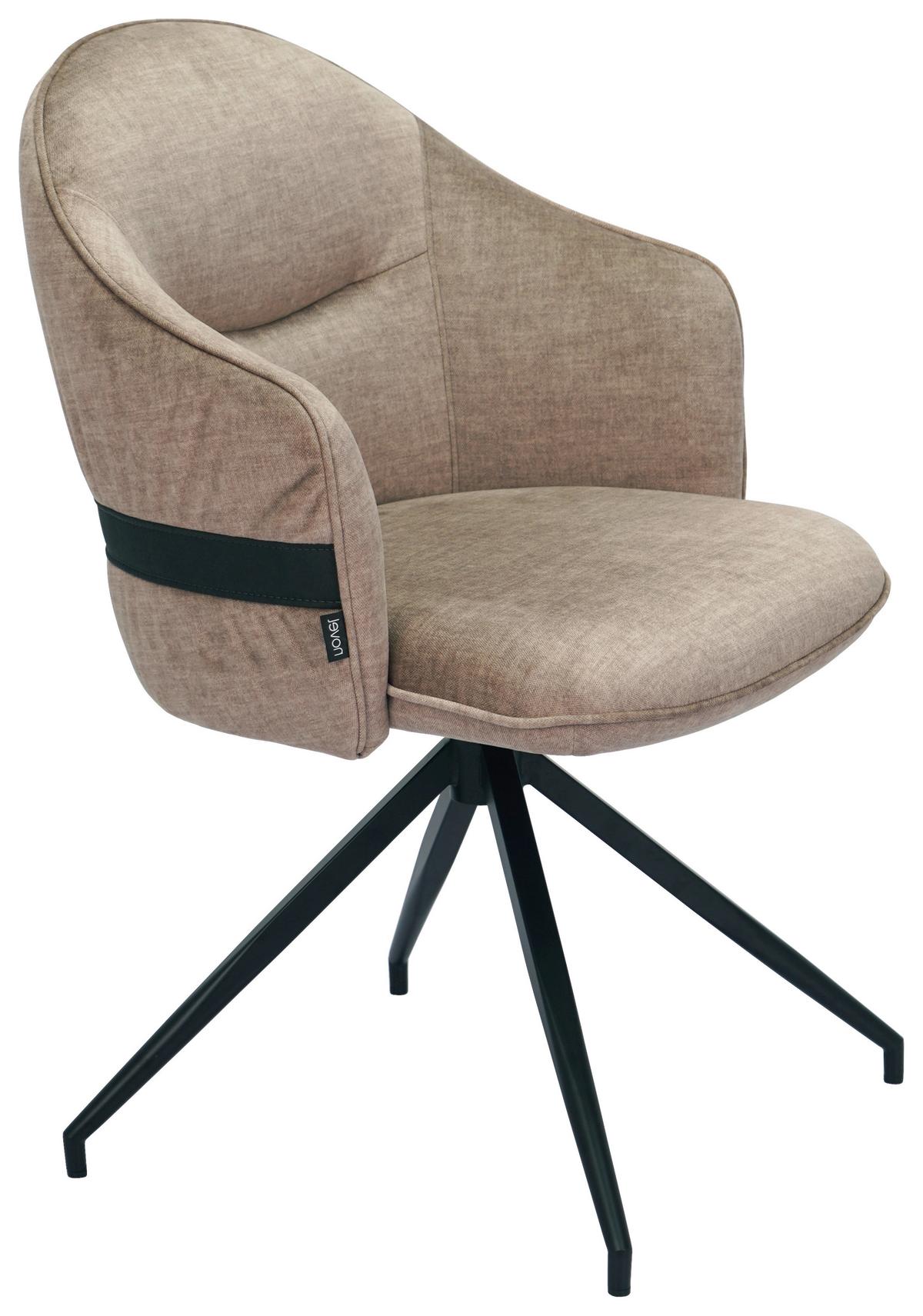 KRZESŁO VOGUE - czarny/cappuccino, Design, metal/tkanina (63/83/63cm) - Novel